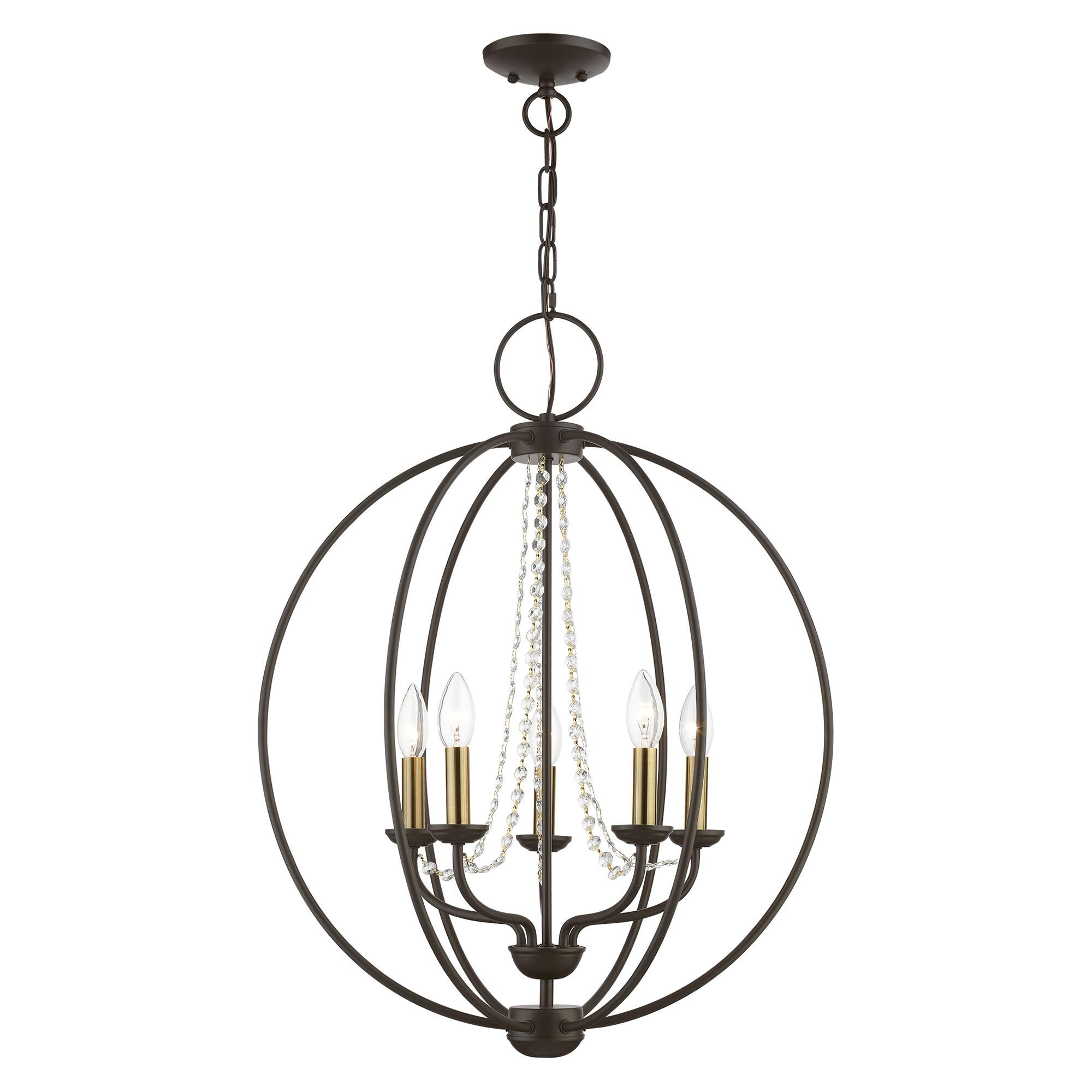 Arabella 23 Inch 5 Light Chandelier by Livex Lighting
