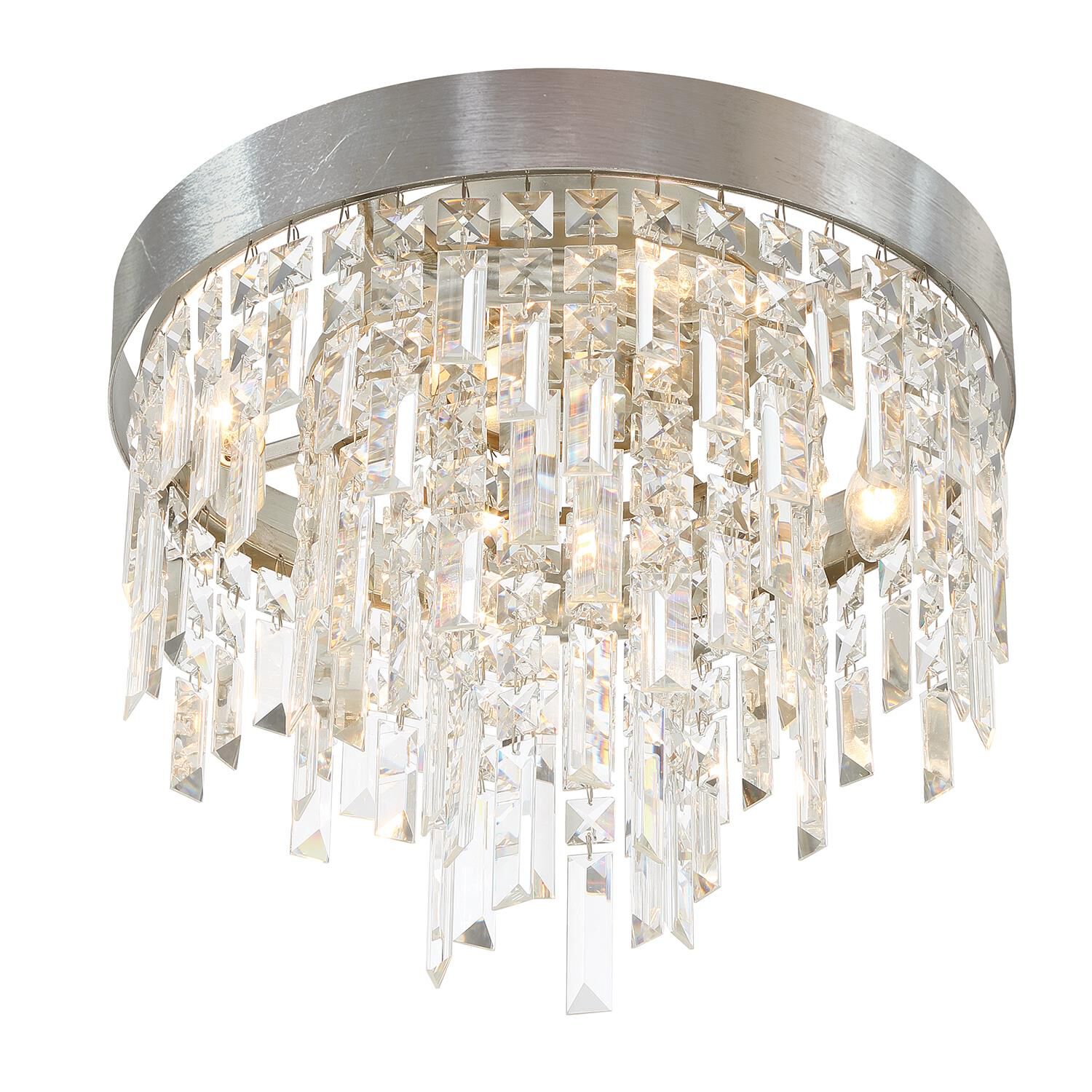 Shown in Antique Silver finish and Hand Cut crystal