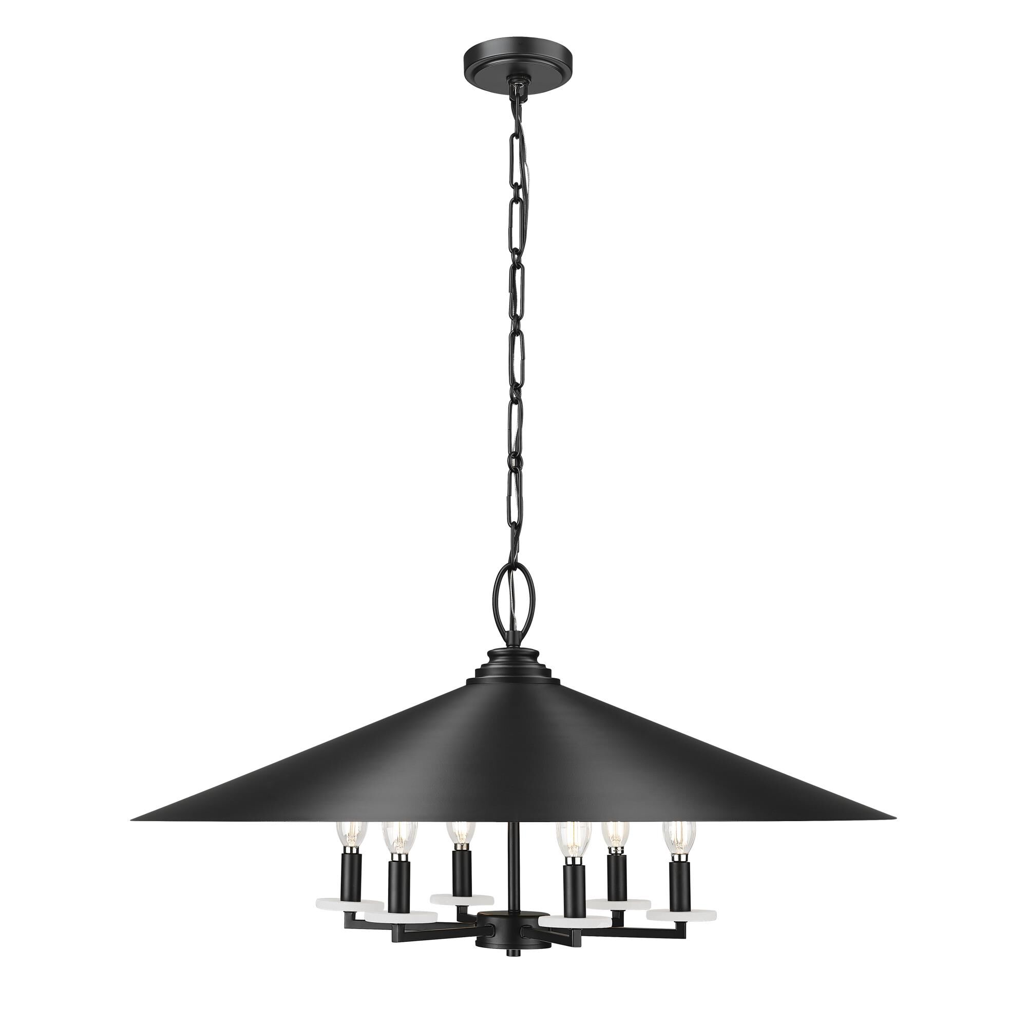 Shown in Matte Black finish and Matte Black Outer And Signature Rubbed Brass Inner glass and Matte Black Outer And Signature Rubbed Brass Inner shade