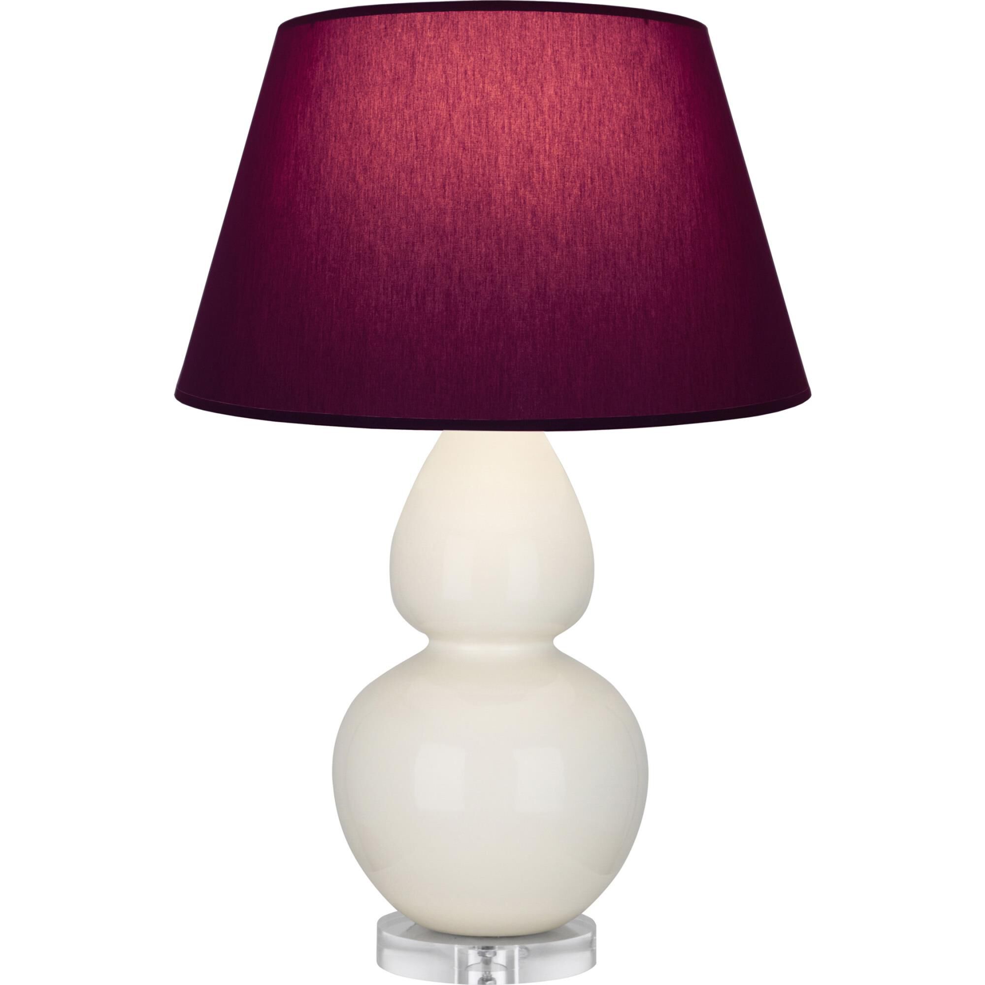 Shown in Bone finish and Plum and Lavender shade and Lucite accent