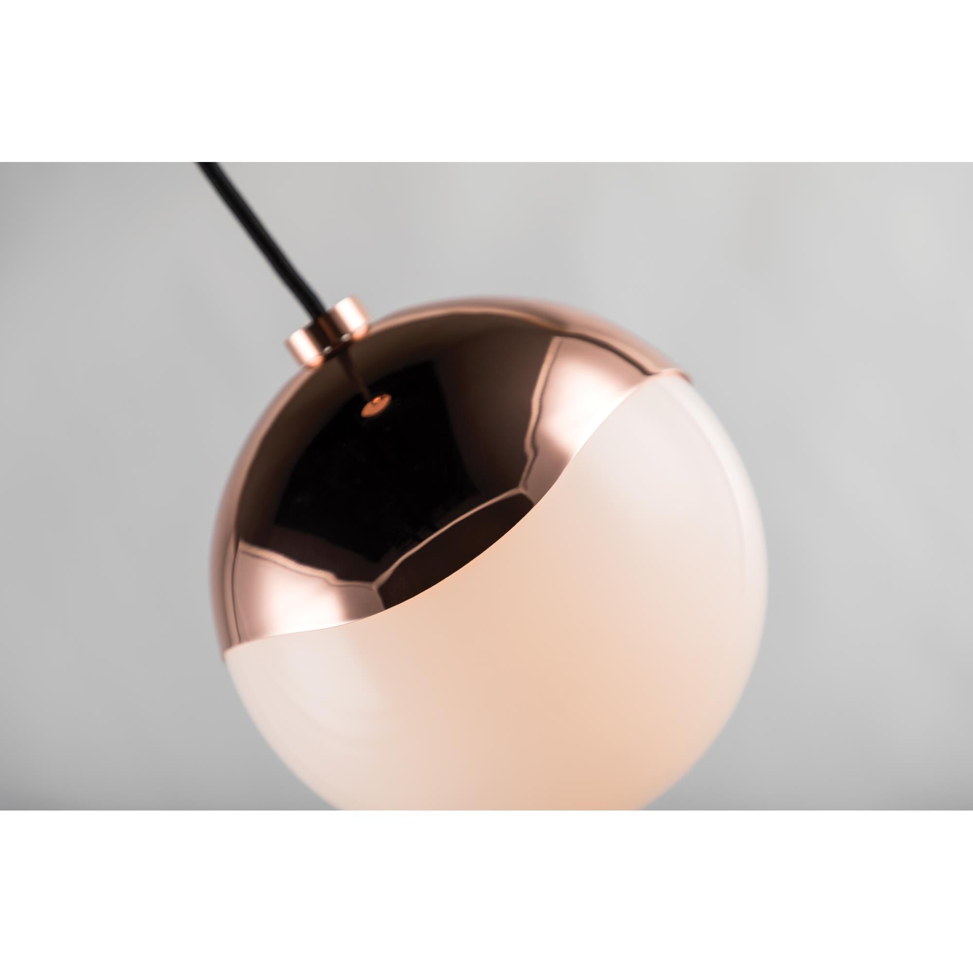 Shown in Polished Copper finish and Opal Glossy glass