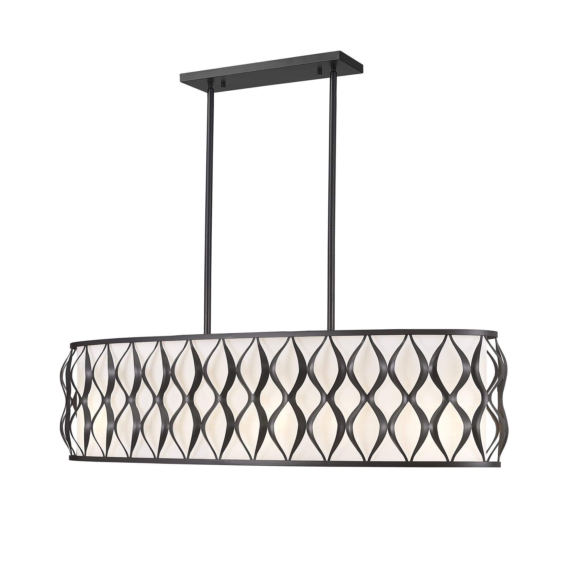 Shown in Matte Black finish and White glass and White shade