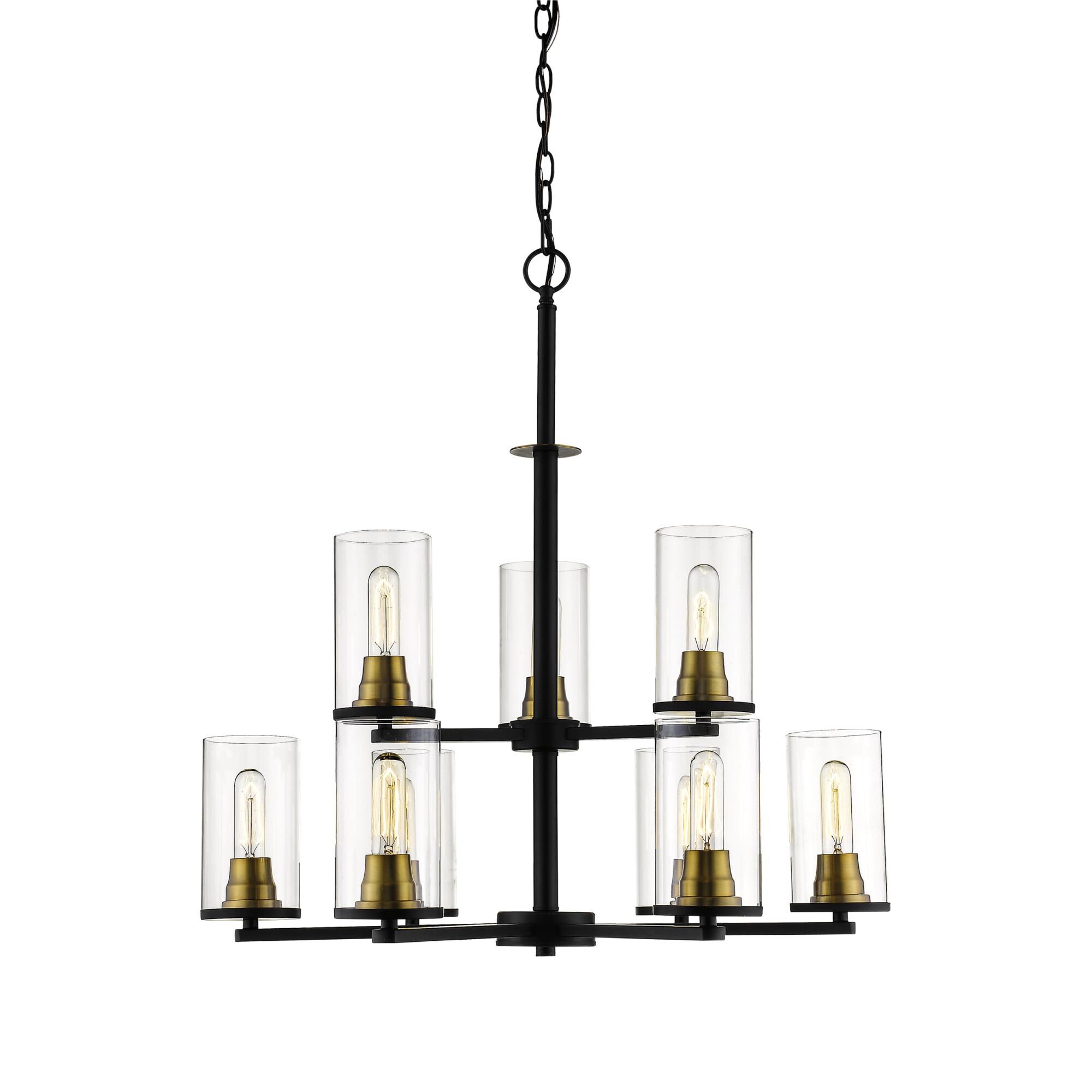 Burbank 28 Inch 9 Light Chandelier by Millennium Lighting