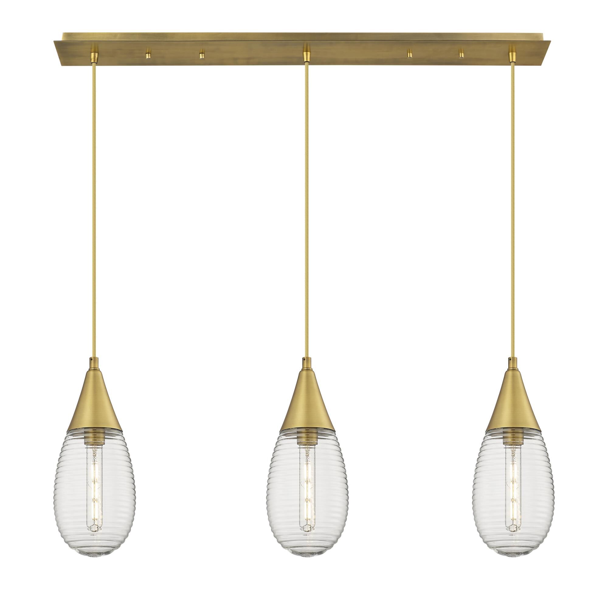 Bruno Marashlian Malone 37 Inch 3 Light Linear Suspension Light by Innovations Lighting