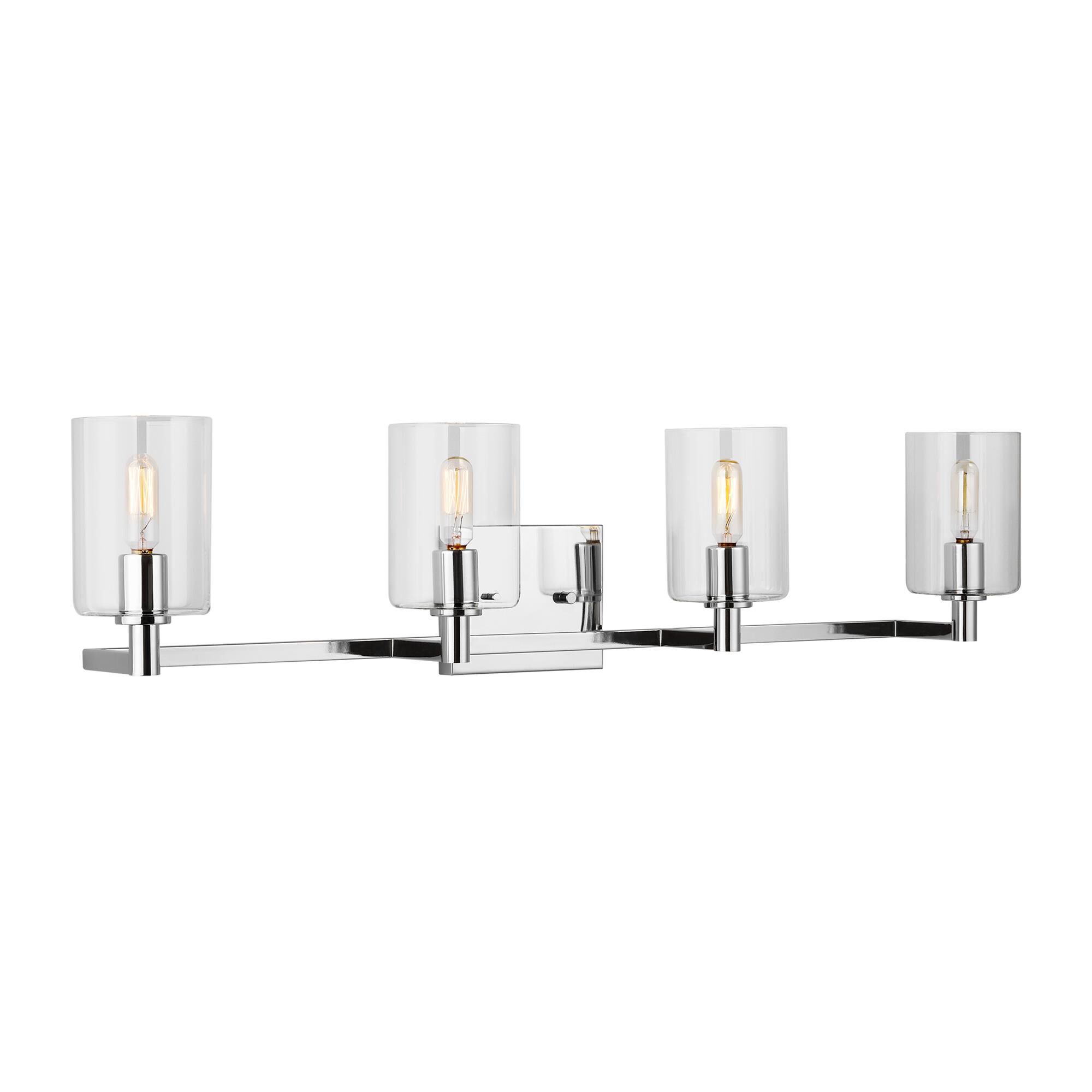 Shown in Chrome finish and Clear glass and Clear Glass s shade
