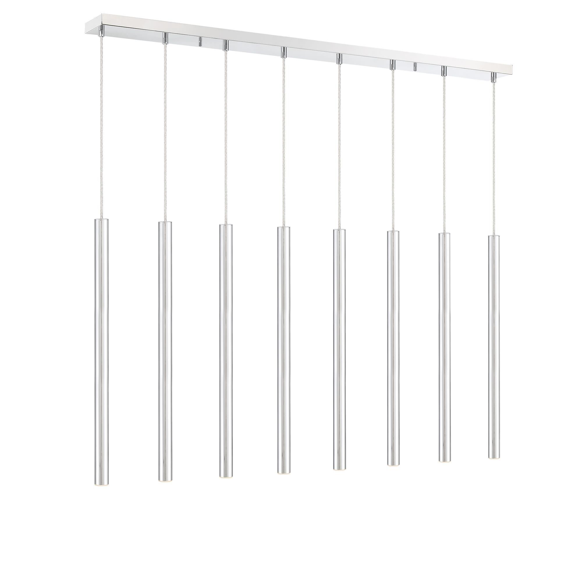 Shown in Chrome finish and Steel glass and Steel shade
