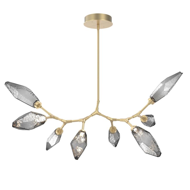 Rock Crystal 53 Inch 8 Light Linear Chandelier by Hammerton Studio