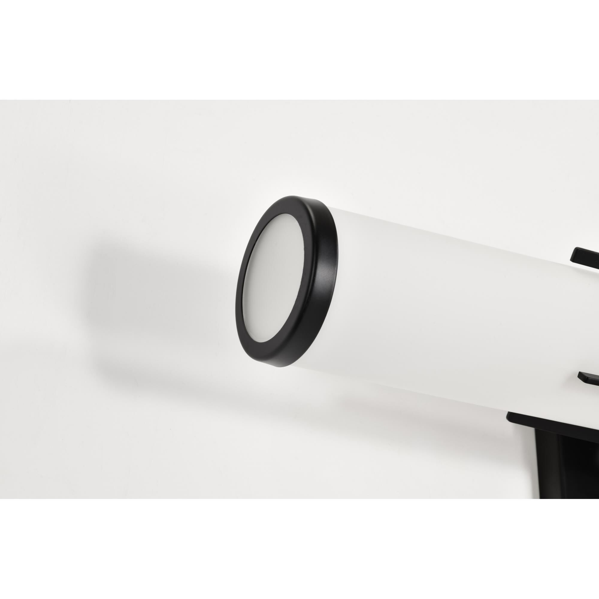 Shown in Matte Black finish and White glass