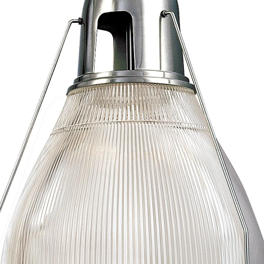 Shown in Polished Nickel finish and Clear Prismatic glass