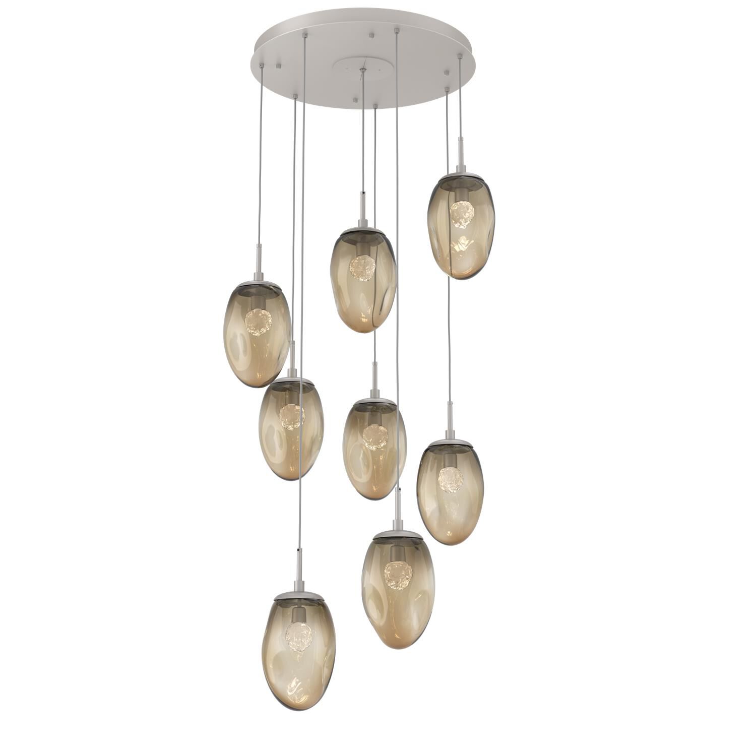 Shown in Metallic Beige Silver finish and Floret Inner Bronze Outer glass
