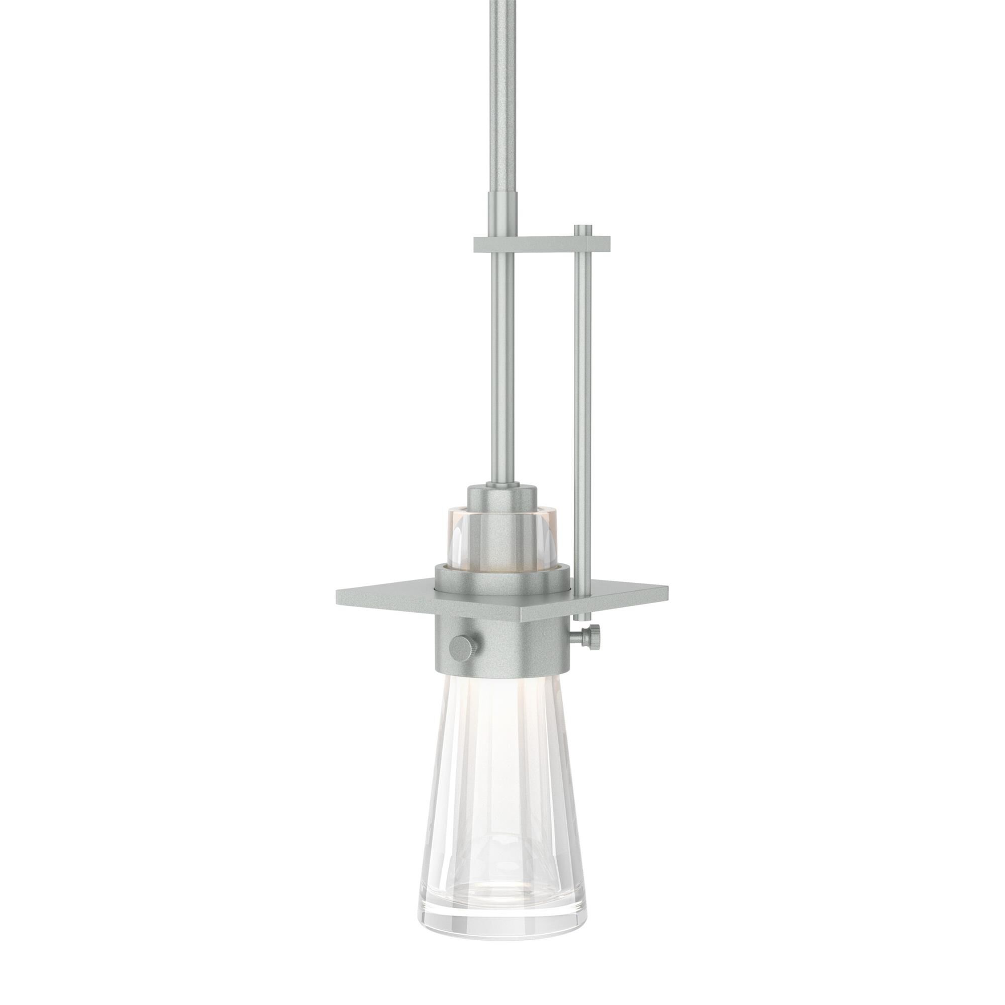 Shown in Vintage Platinum finish and Clear glass