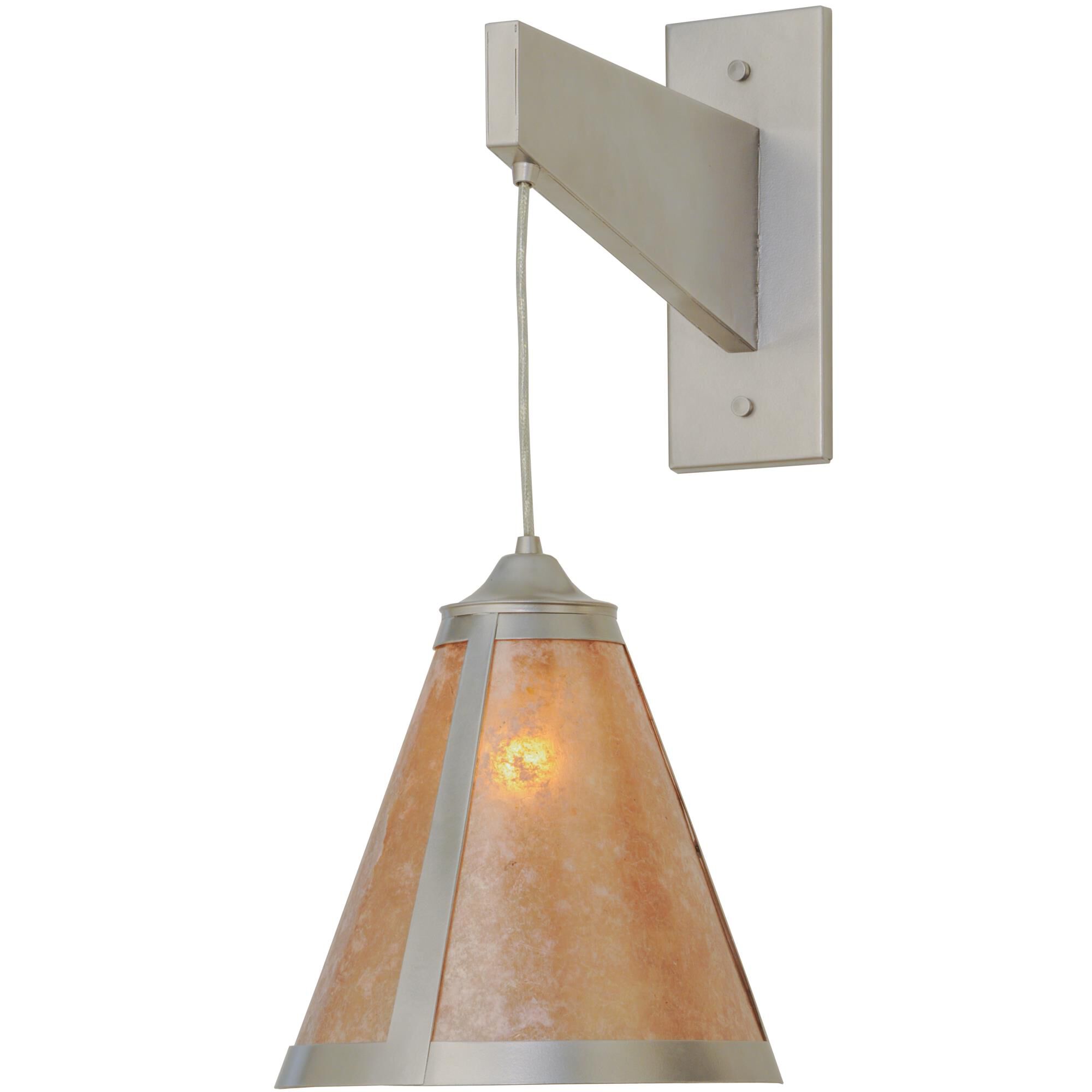 Shown in Nickel Finish finish and Silver Mica glass