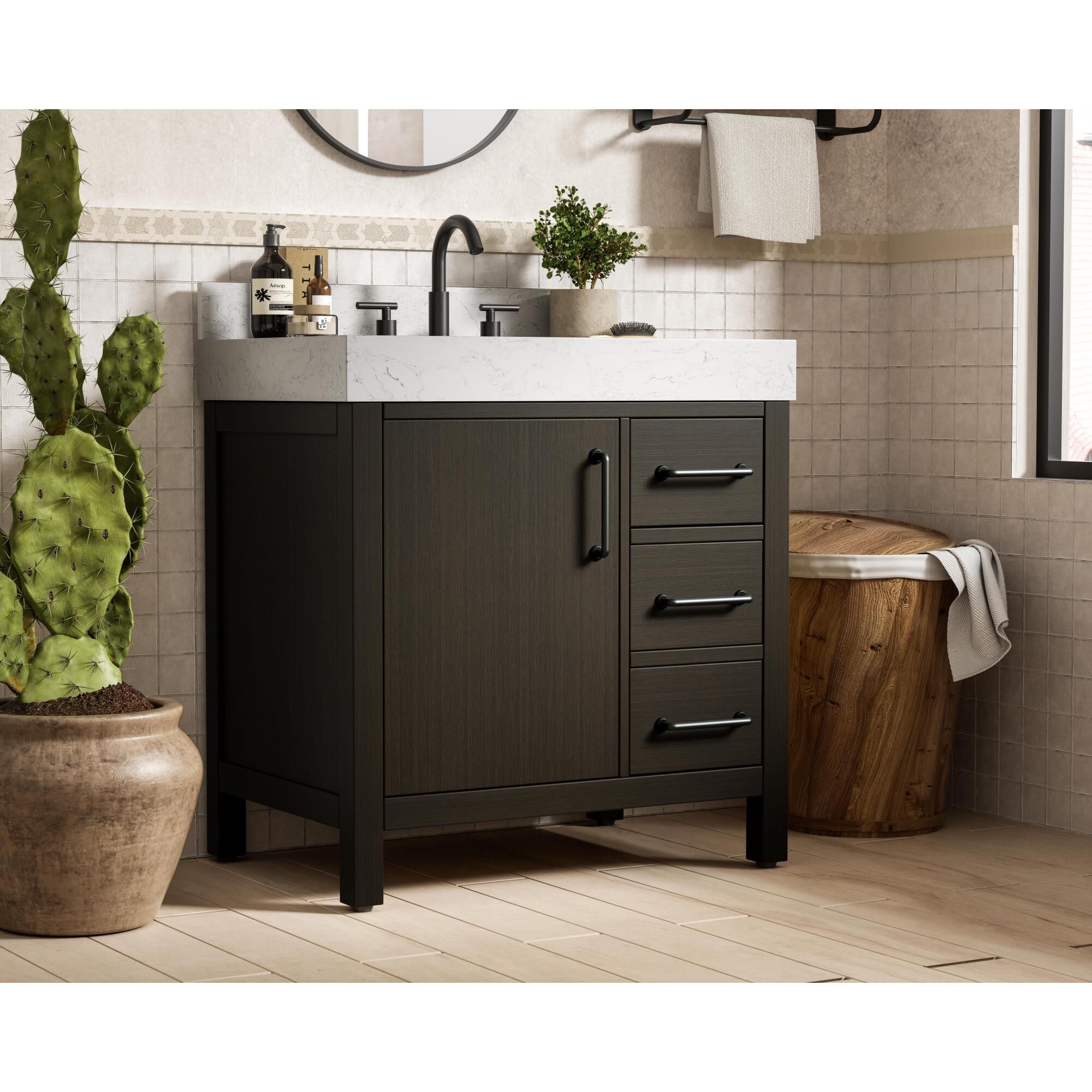 Nathan 32 Inch Bath Vanity by Elegant Dcor