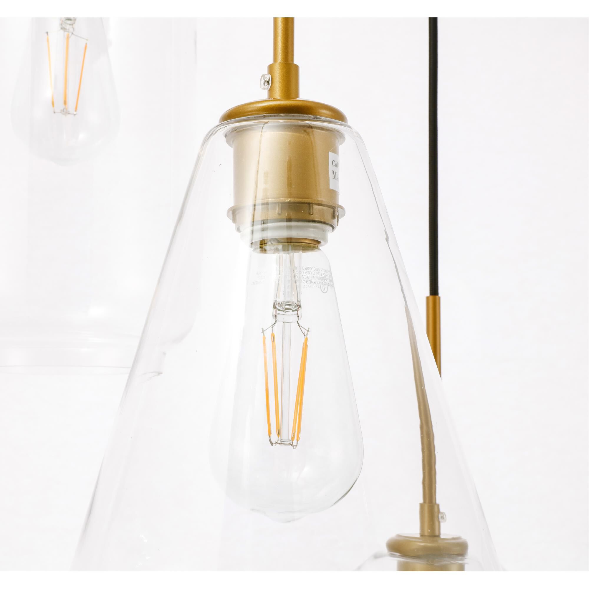 Gene 17 Inch Multi Light Pendant by Elegant Lighting