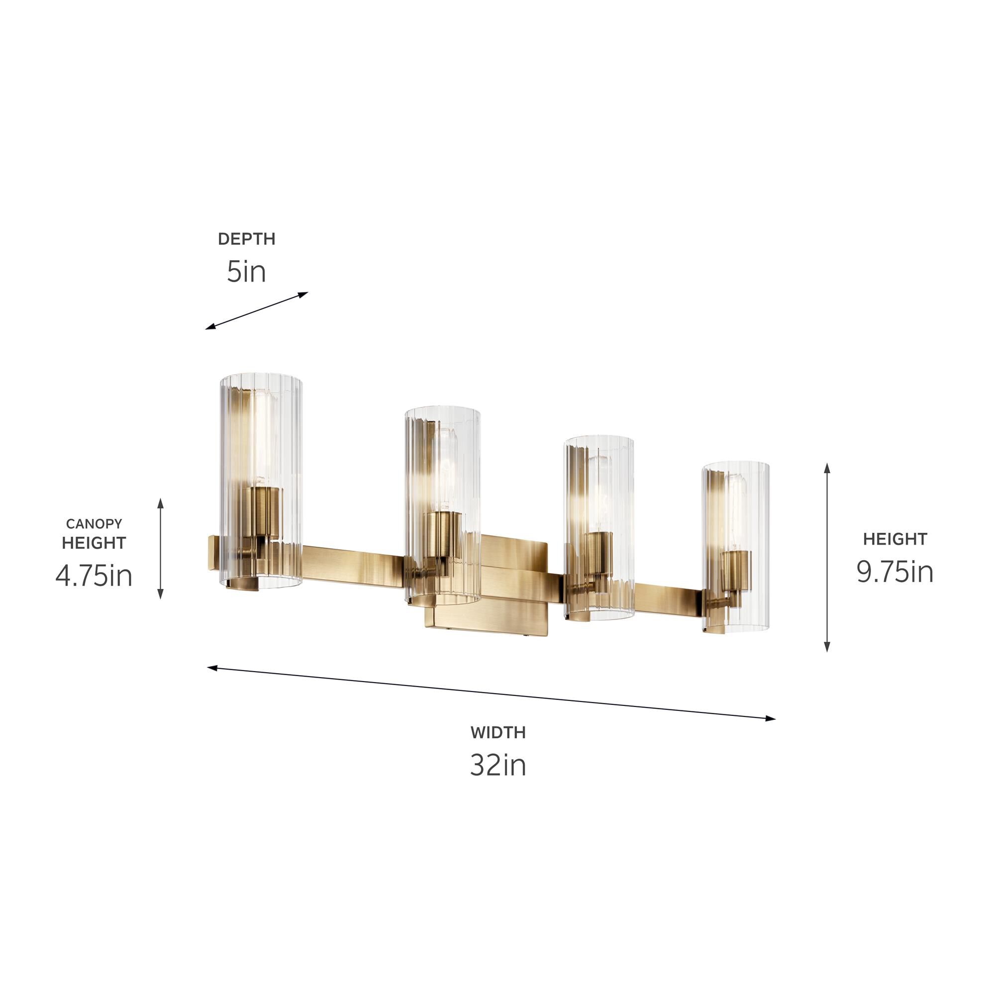 Jemsa 32 Inch 4 Light Bath Vanity Light by Kichler Lighting
