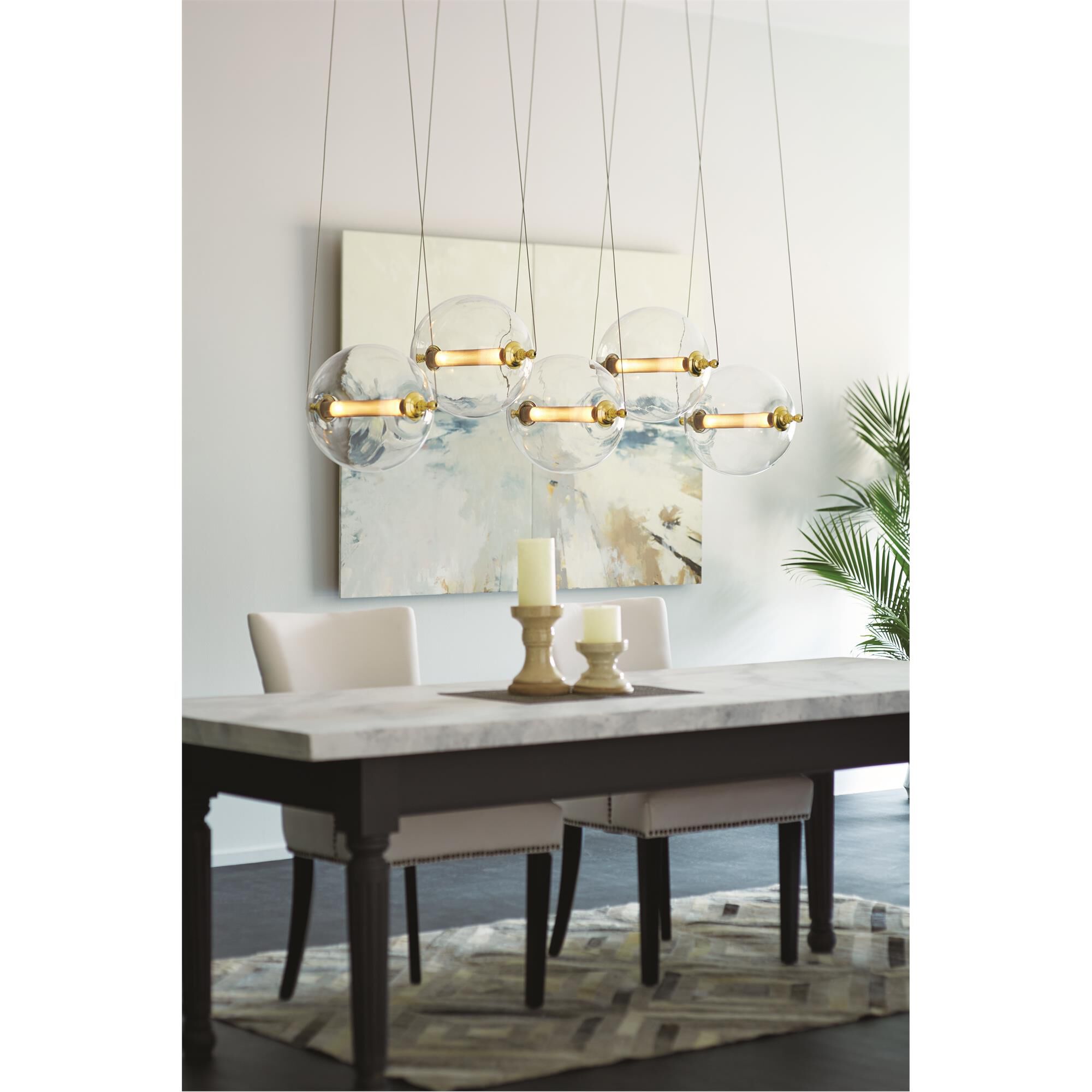 Shown in Brass with Black finish and Clear with frost glass