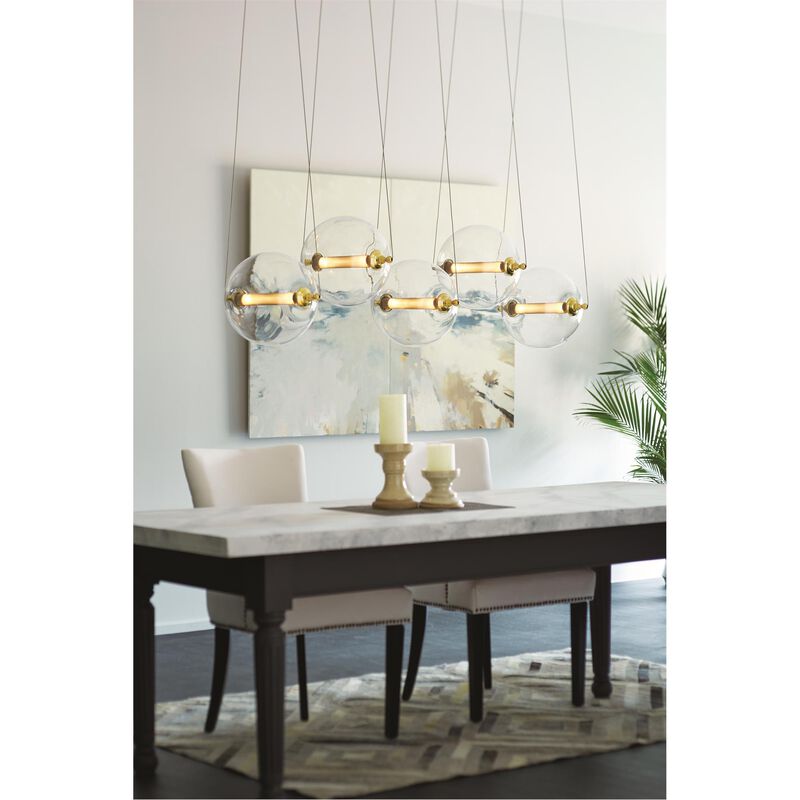 Otto 57 Inch 10 Light LED Linear Suspension Light by Hubbardton Forge