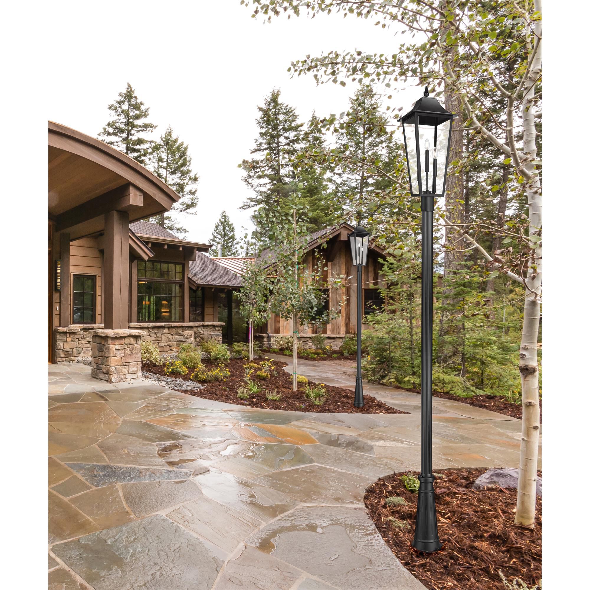 Shown in Black finish and Clear Beveled glass and Clear Beveled shade