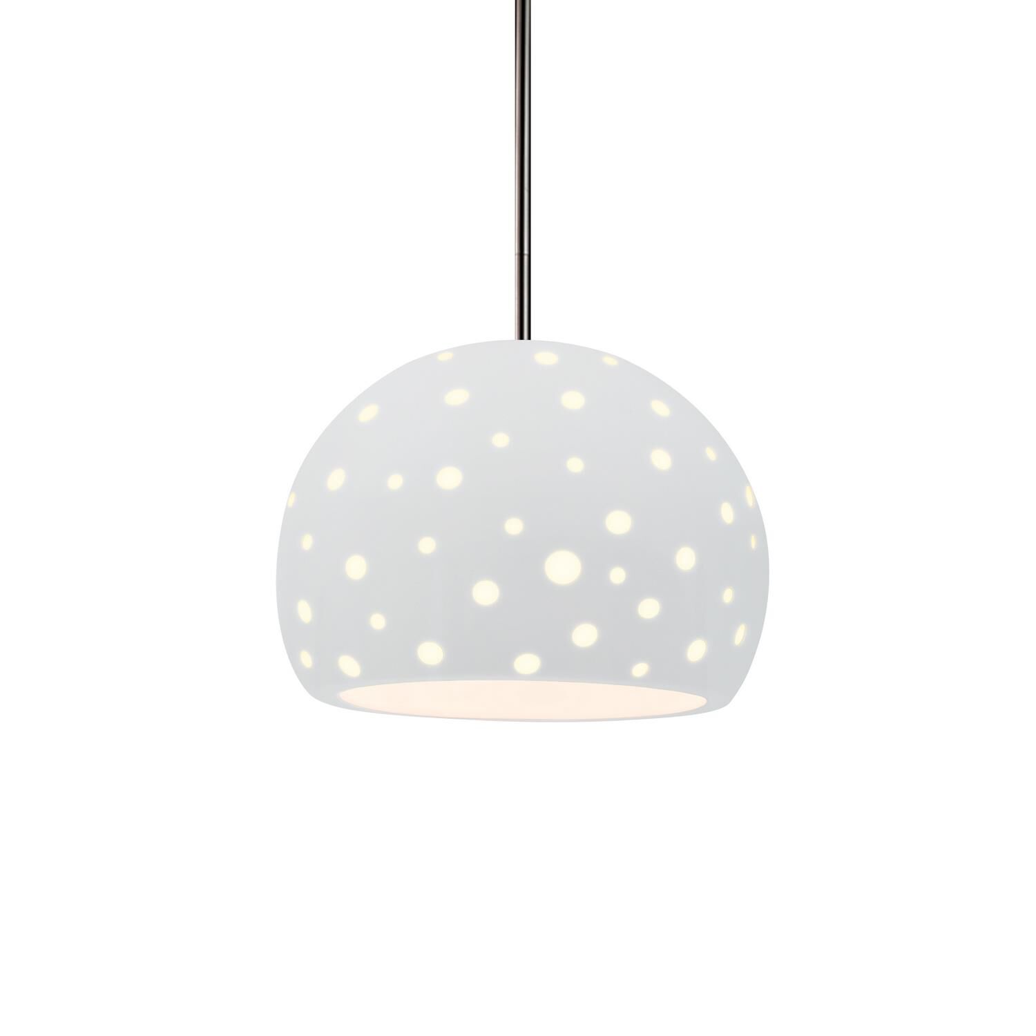 Perforated Globe 10 Inch Large Pendant by Justice Design Group