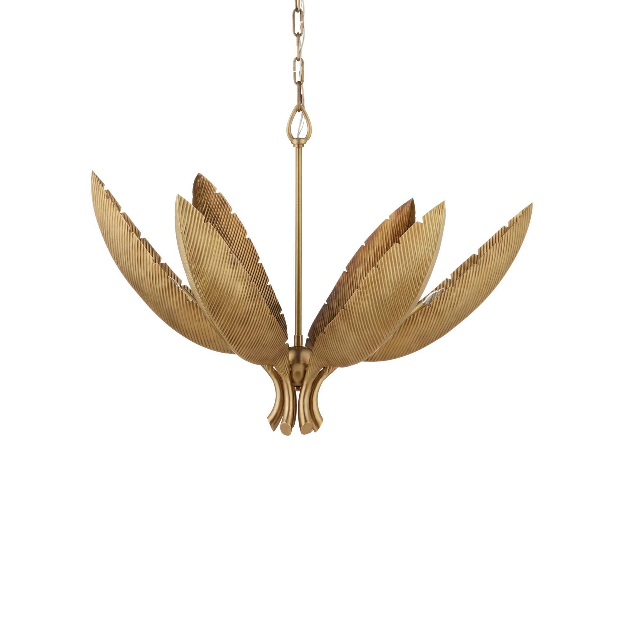 Bird Of Paradise 6 Light Chandelier by Currey and Company