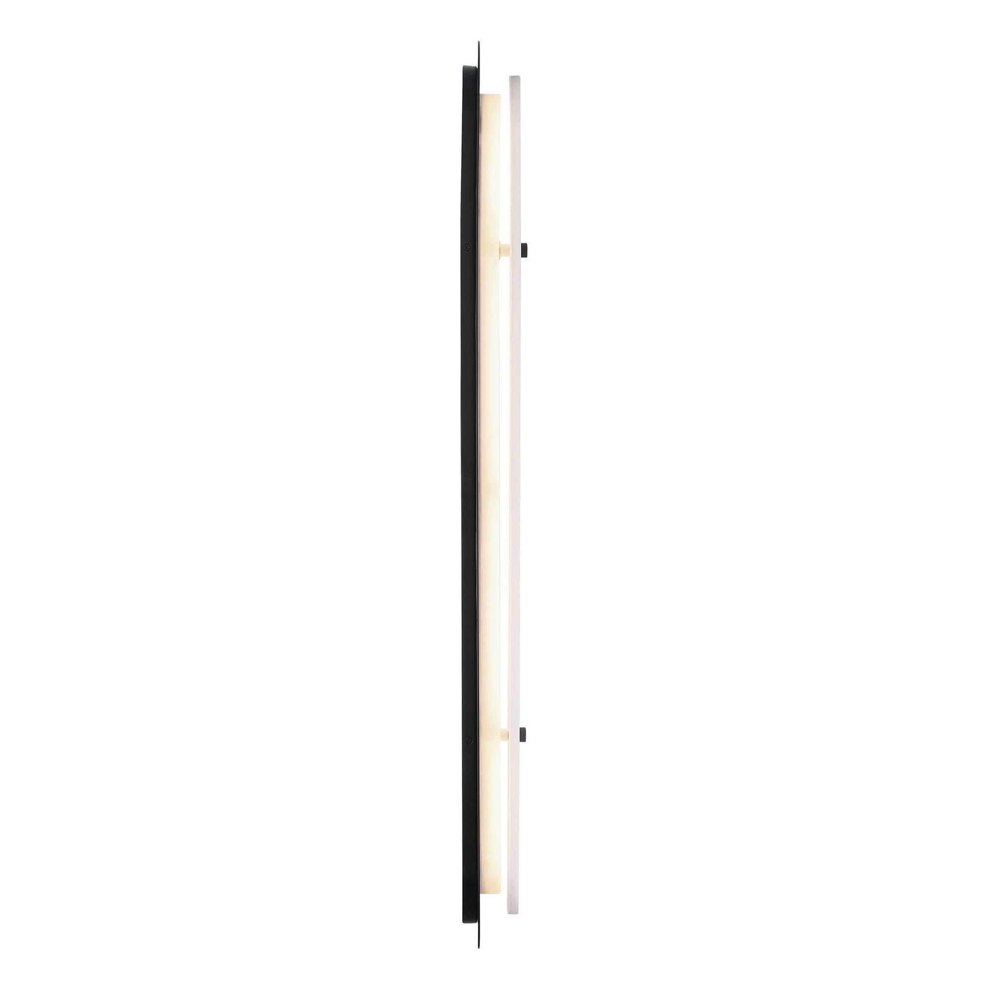Shown in Black finish and Alabaster glass