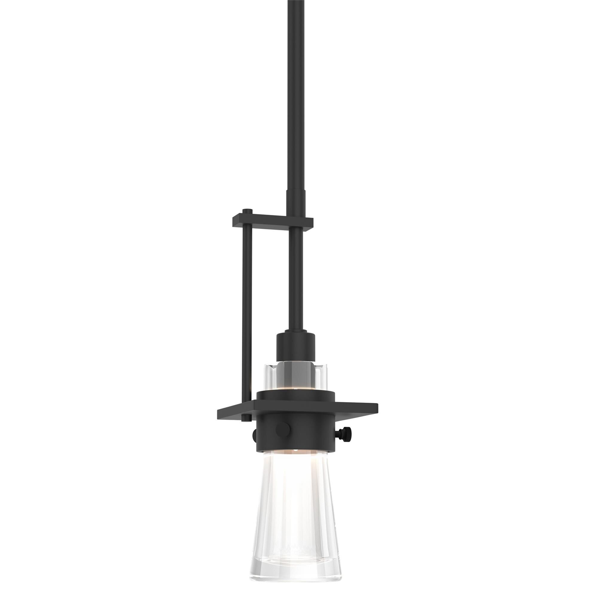 Shown in Black finish and Clear glass