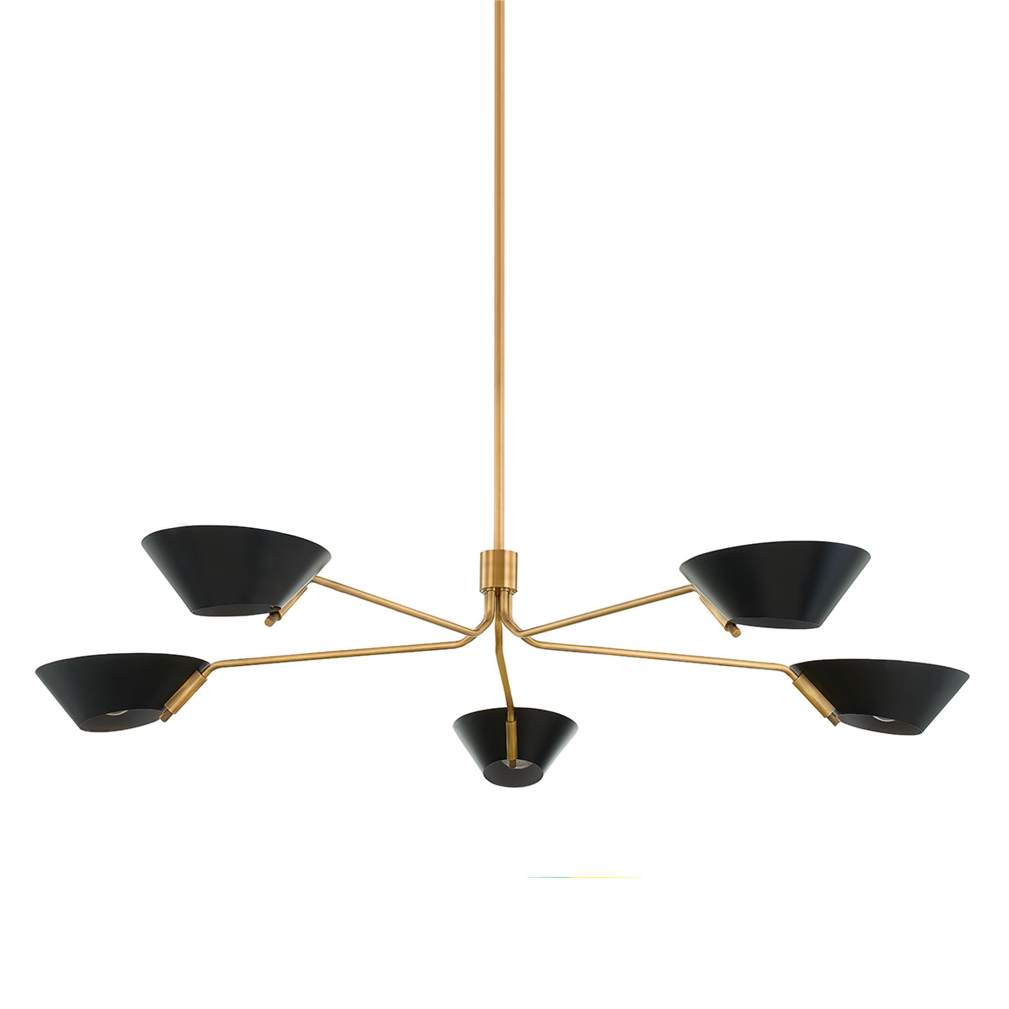 Shown in Patina Brass with Soft Black finish