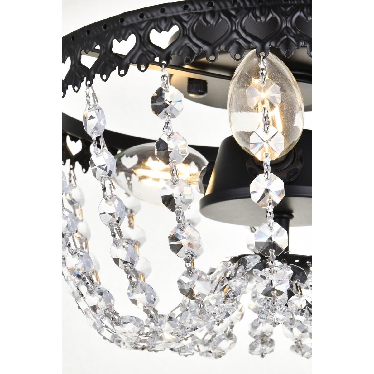 Kylie 10 Inch 3 Light Flush Mount by Elegant Lighting