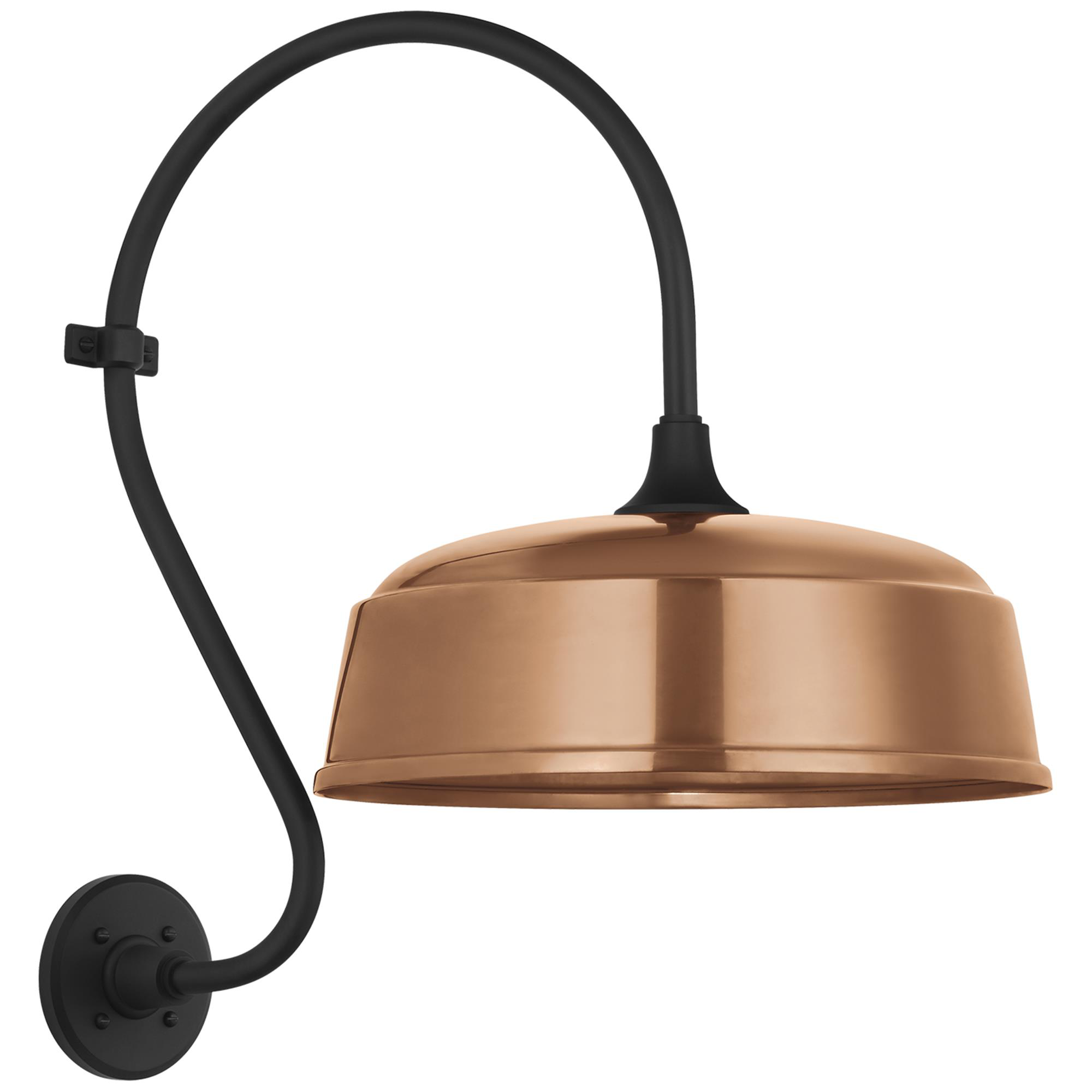 Shown in Matte Black finish and Copper shade
