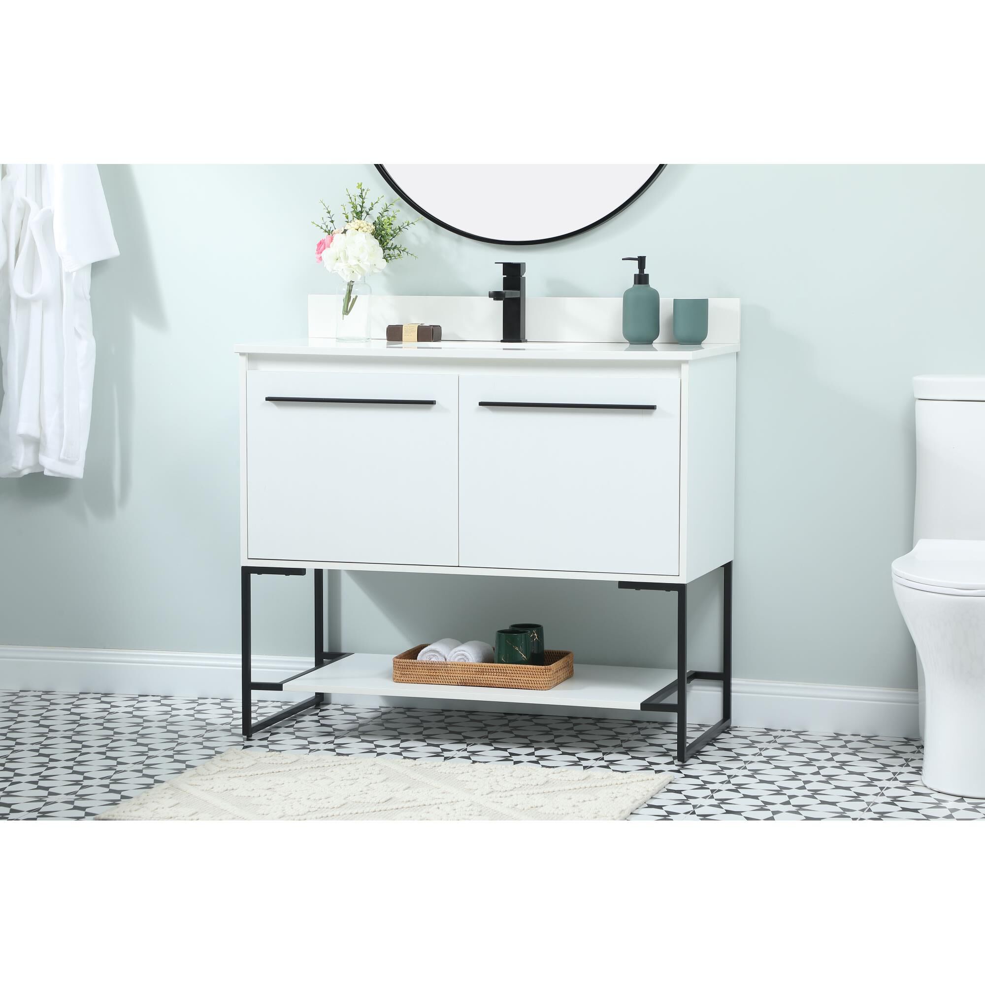 Shown in White finish