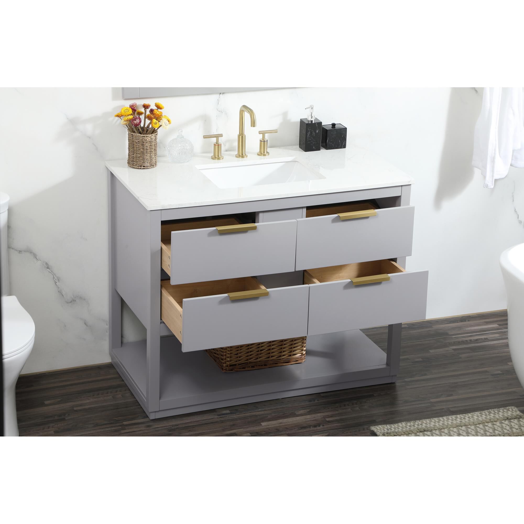 Shown in Grey finish