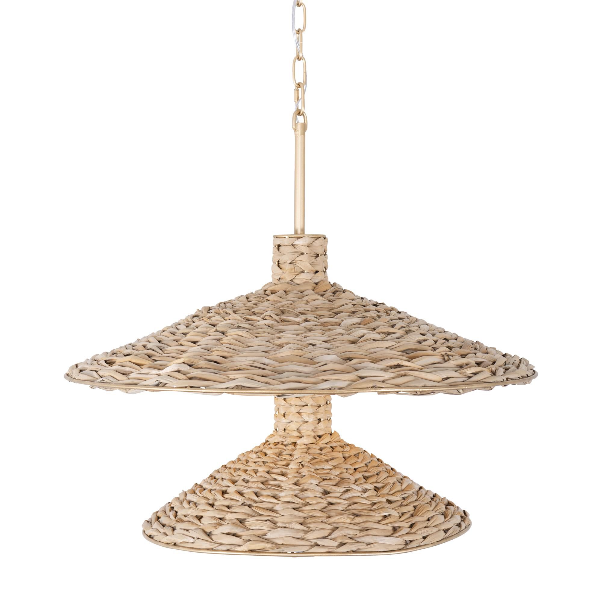 Shown in French Gold/Natural Seagrass finish and Natural Seagrass shade