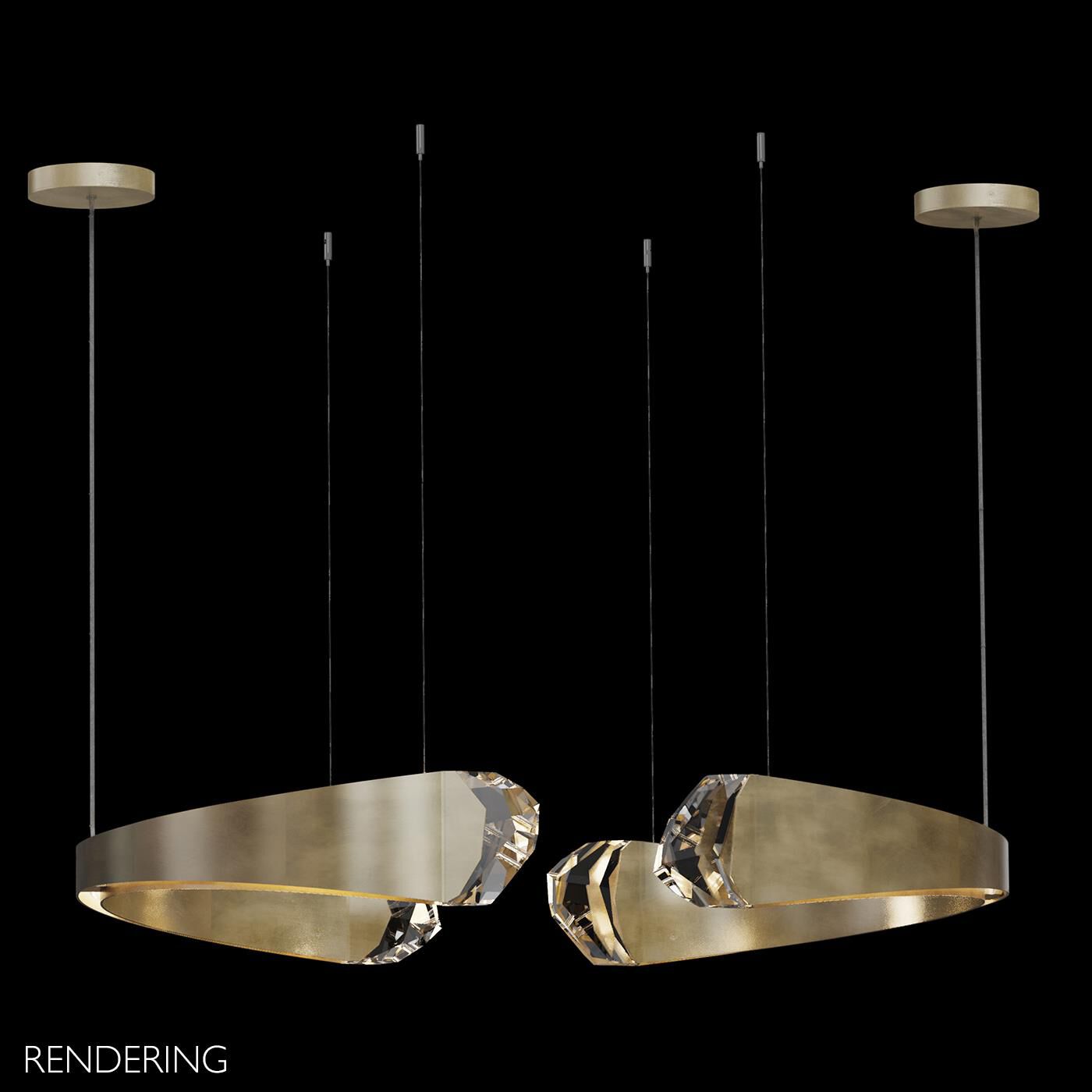 Shown in Bronze finish and True crystal and False glass