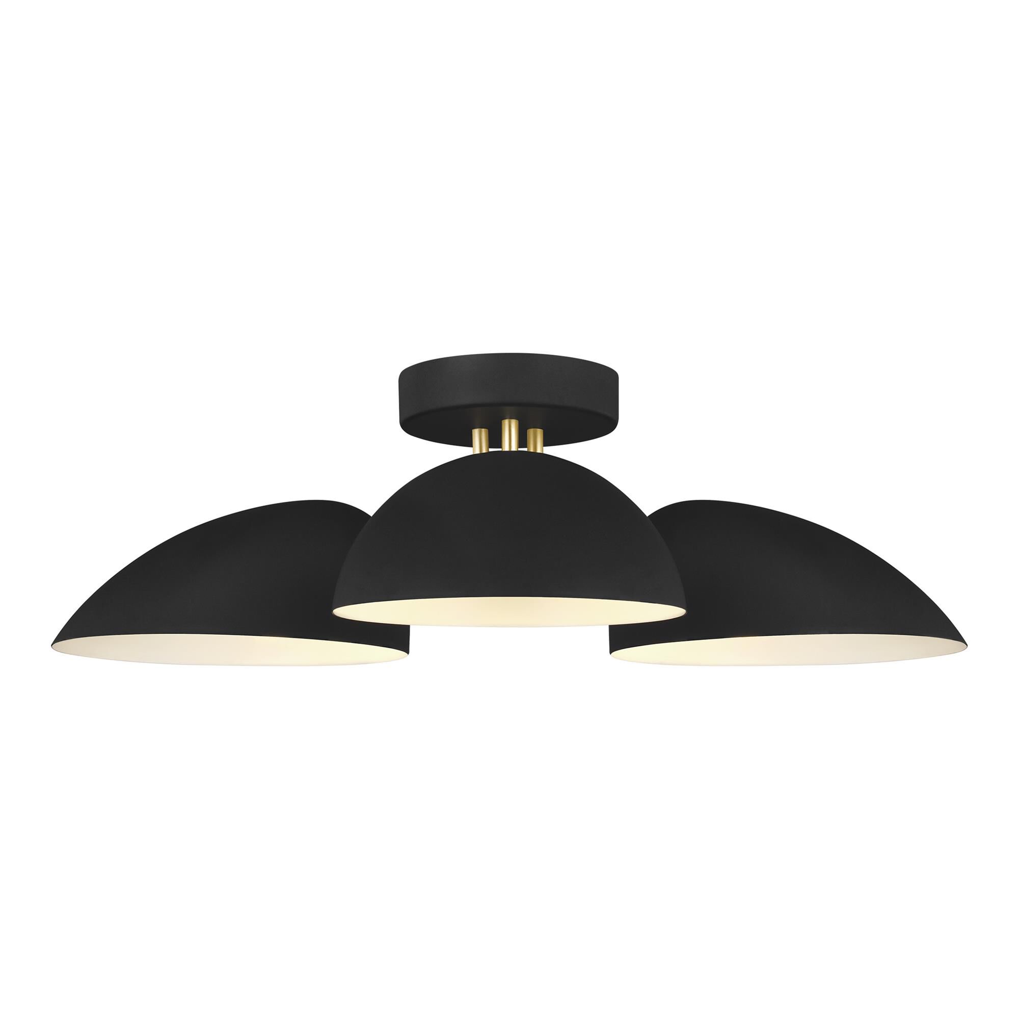 Shown in Midnight Black - Burnished Brass finish and Midnight Blacksteel shade