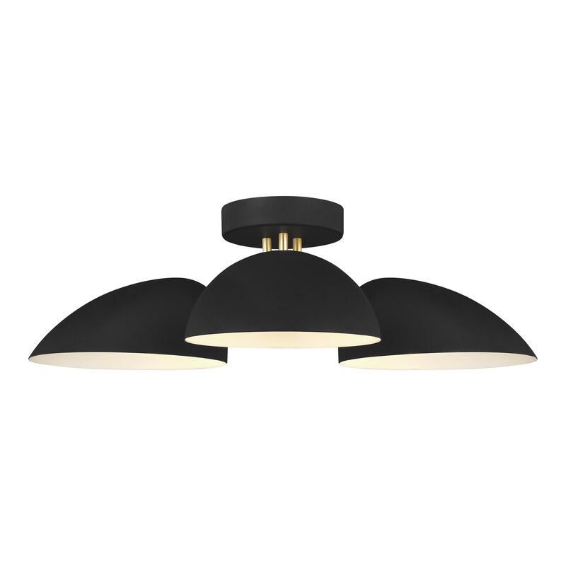Ellen DeGeneres Jane 24 Inch 3 Light Semi Flush Mount by Visual Comfort Studio