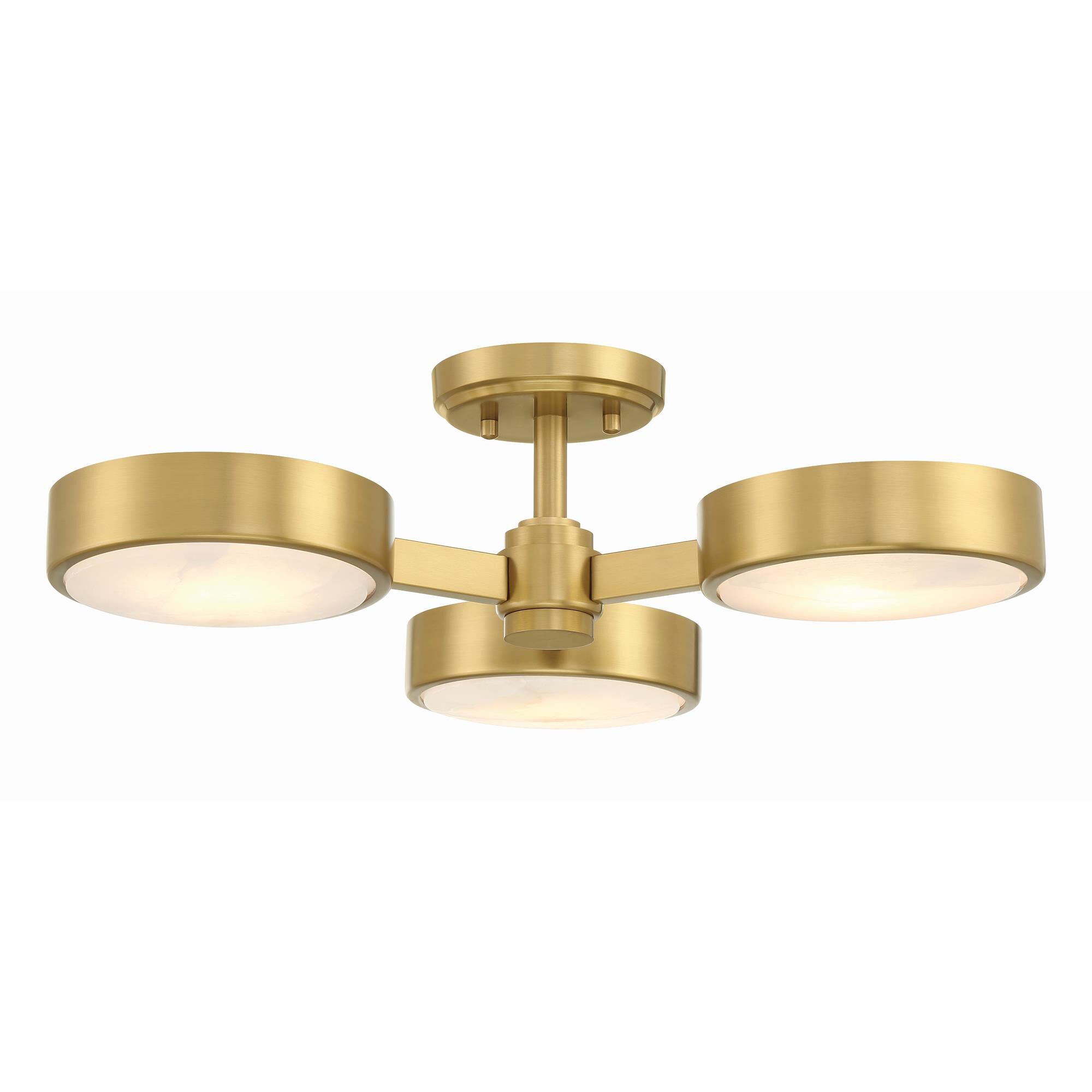 Shown in Modern Gold finish and Stone glass