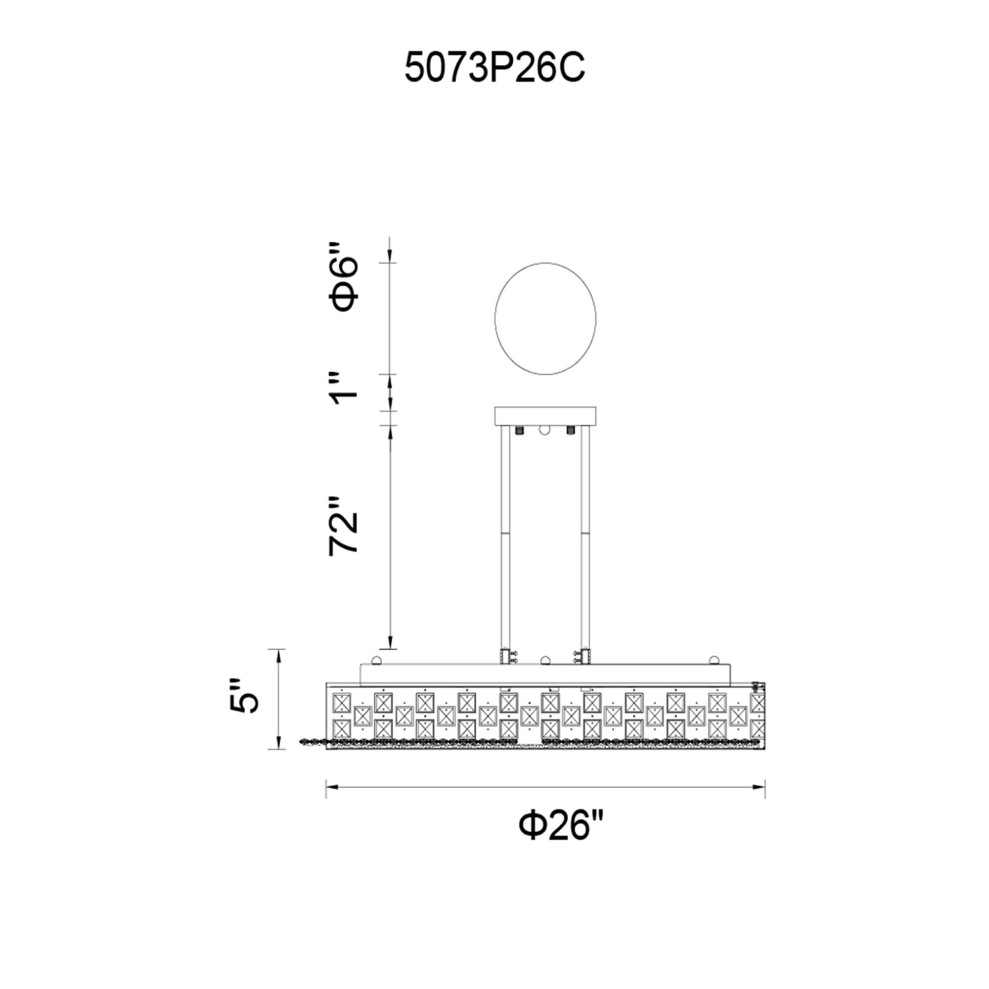 Shown in Chrome finish and K9 Clear crystal