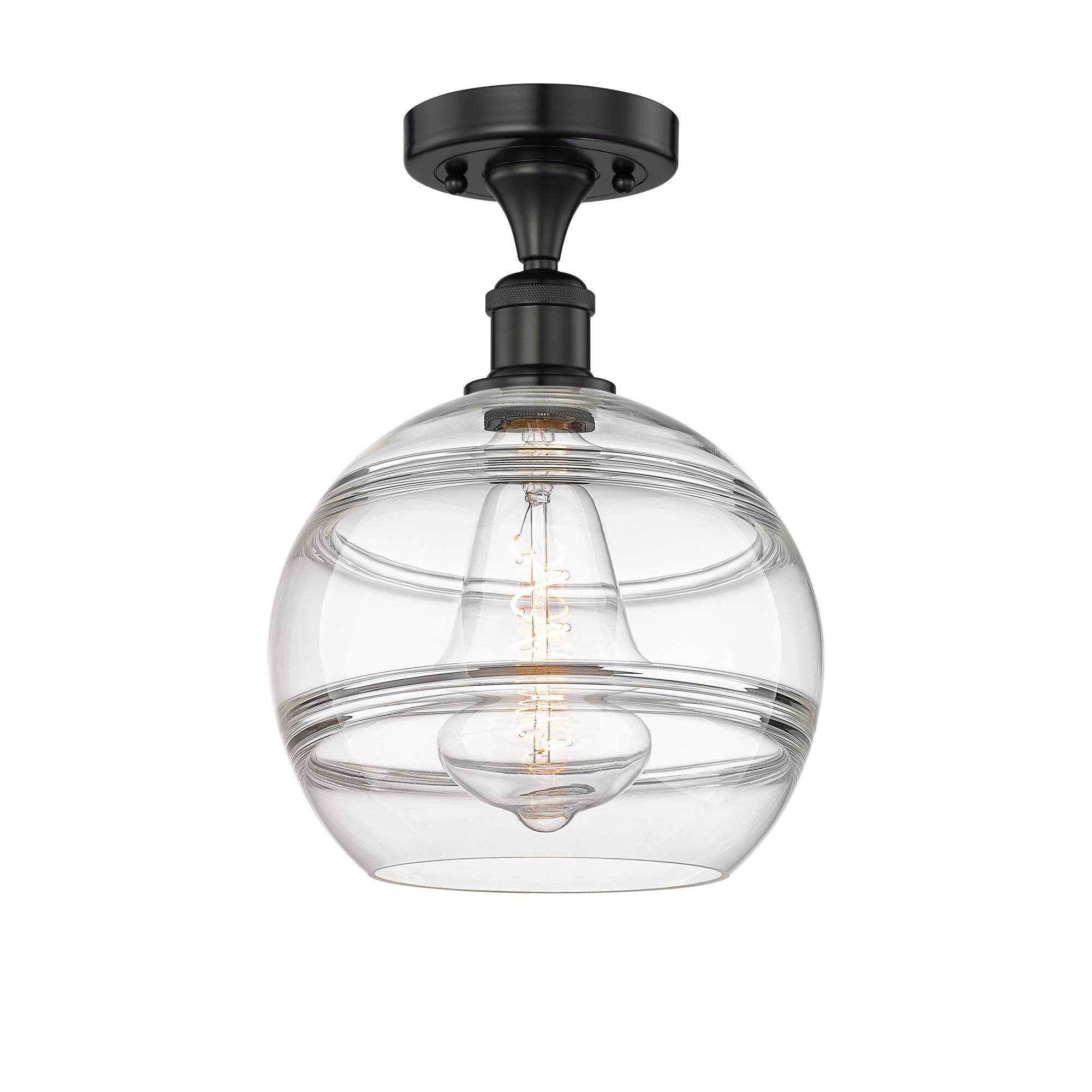 Shown in Matte Black finish and Clear glass