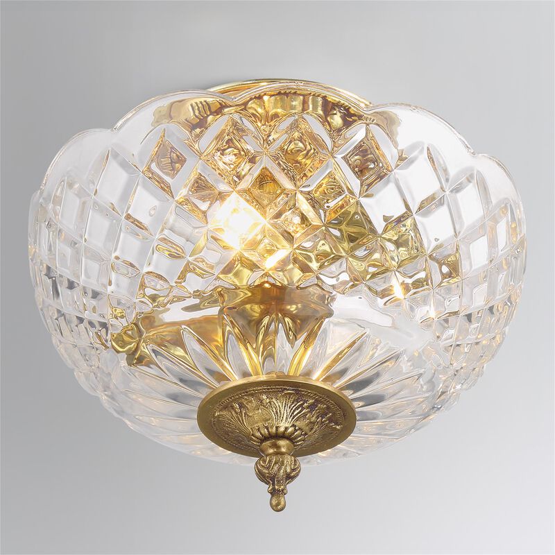 Ceiling 12 Inch 2 Light Semi Flush Mount by Crystorama