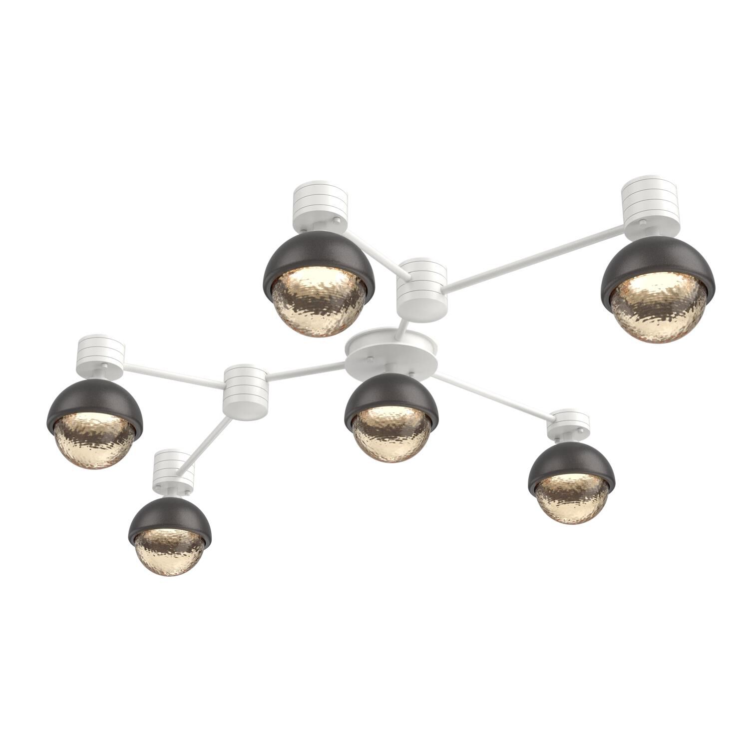 Shown in Salt White finish and Amber glass and Graphite accent