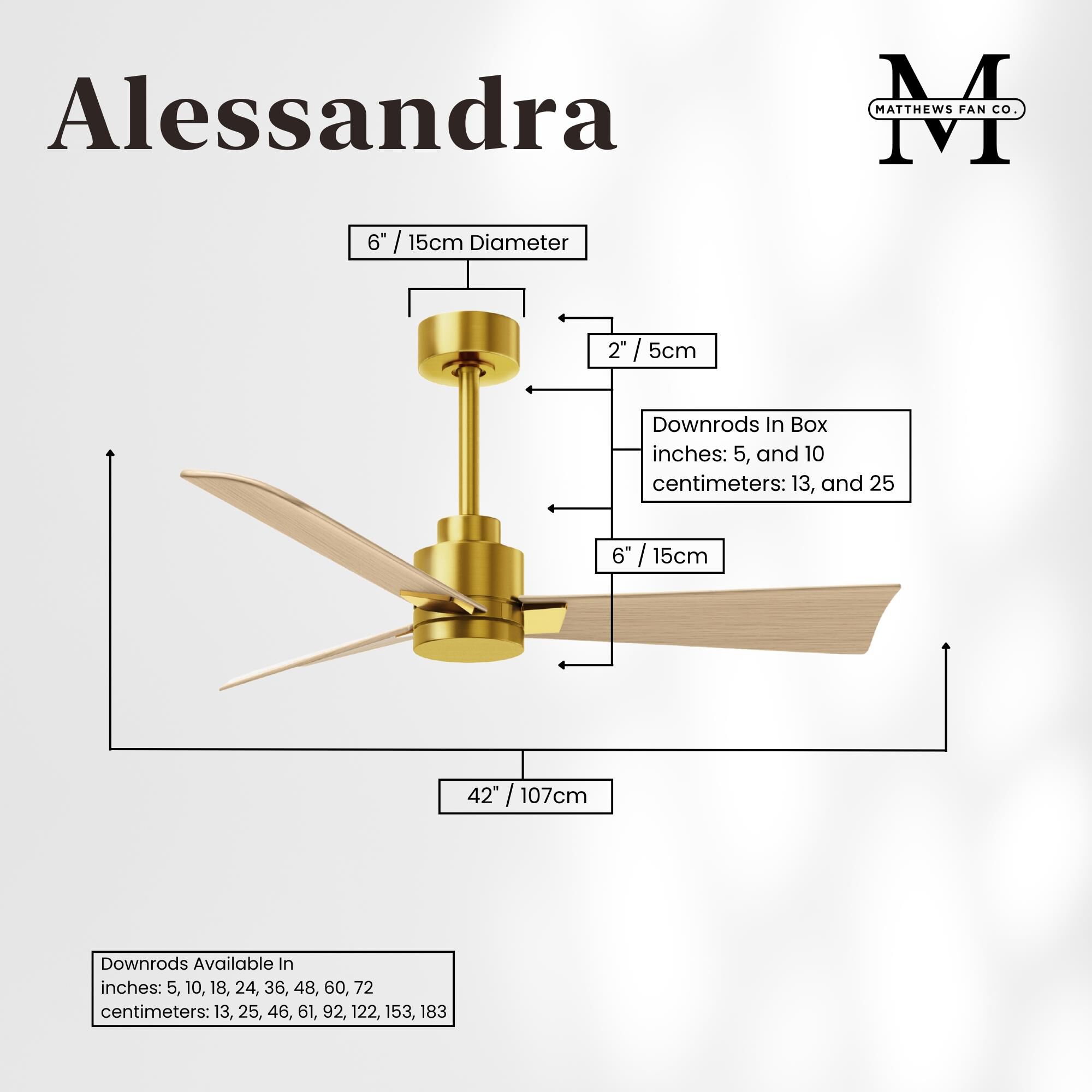 Alessandra 42 Inch Ceiling Fan by Matthews Fan Company