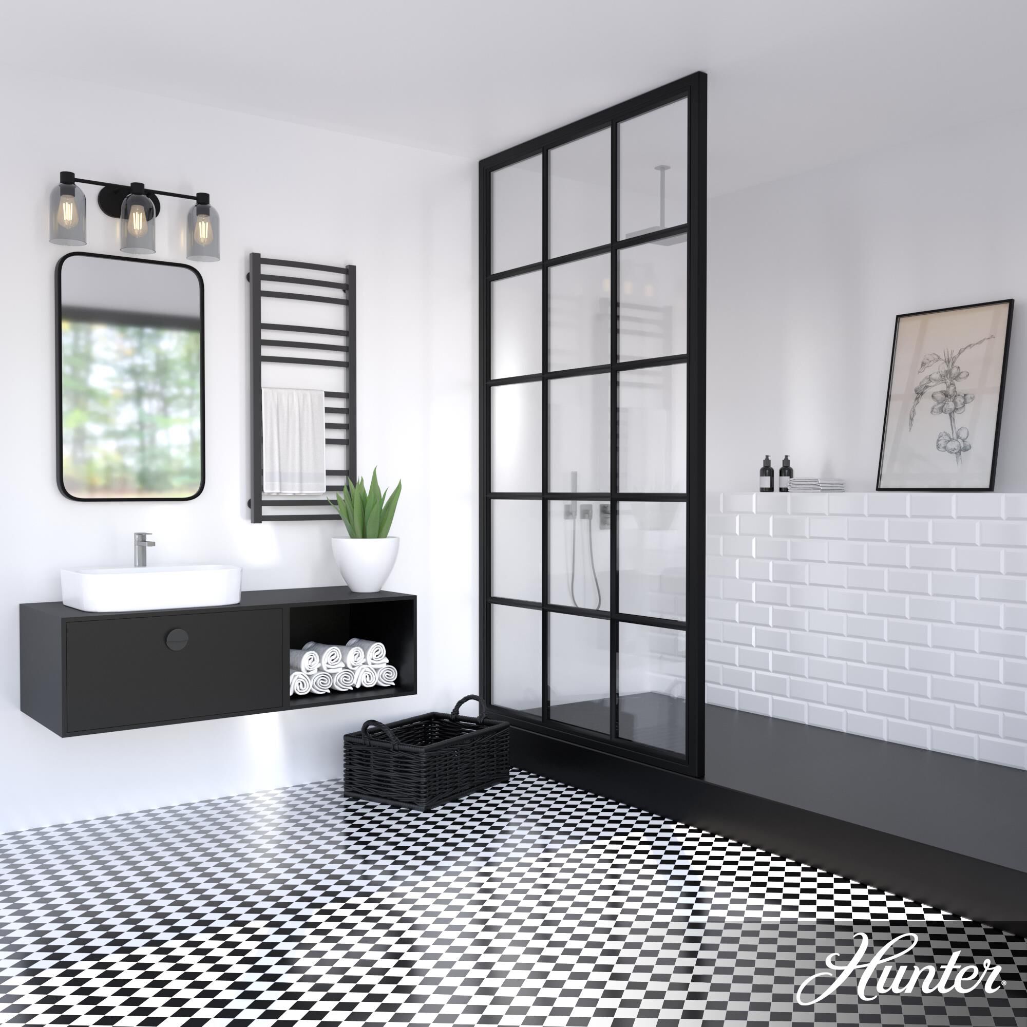 Lochmeade 22 Inch 3 Light Bath Vanity Light by Hunter Fan