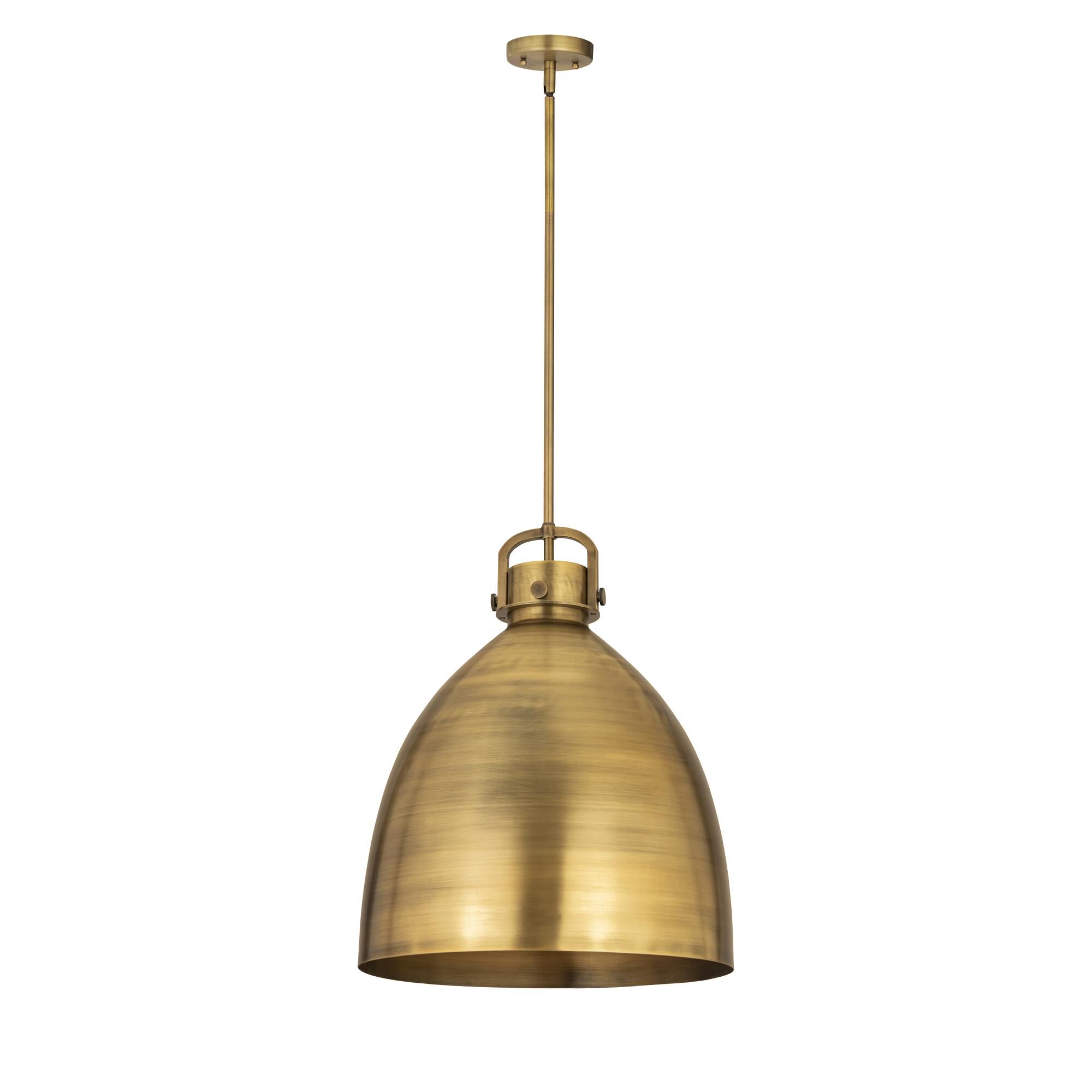 Shown in Brushed Brass finish and Brushed Brass Steel shade