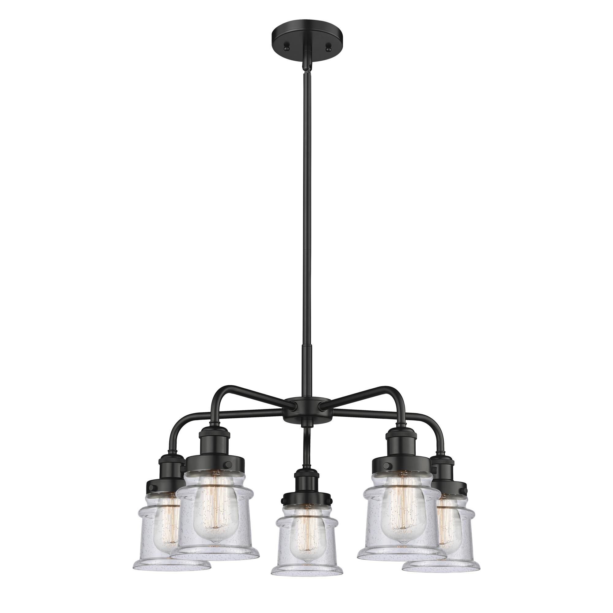 Shown in Matte Black finish and Seedy glass