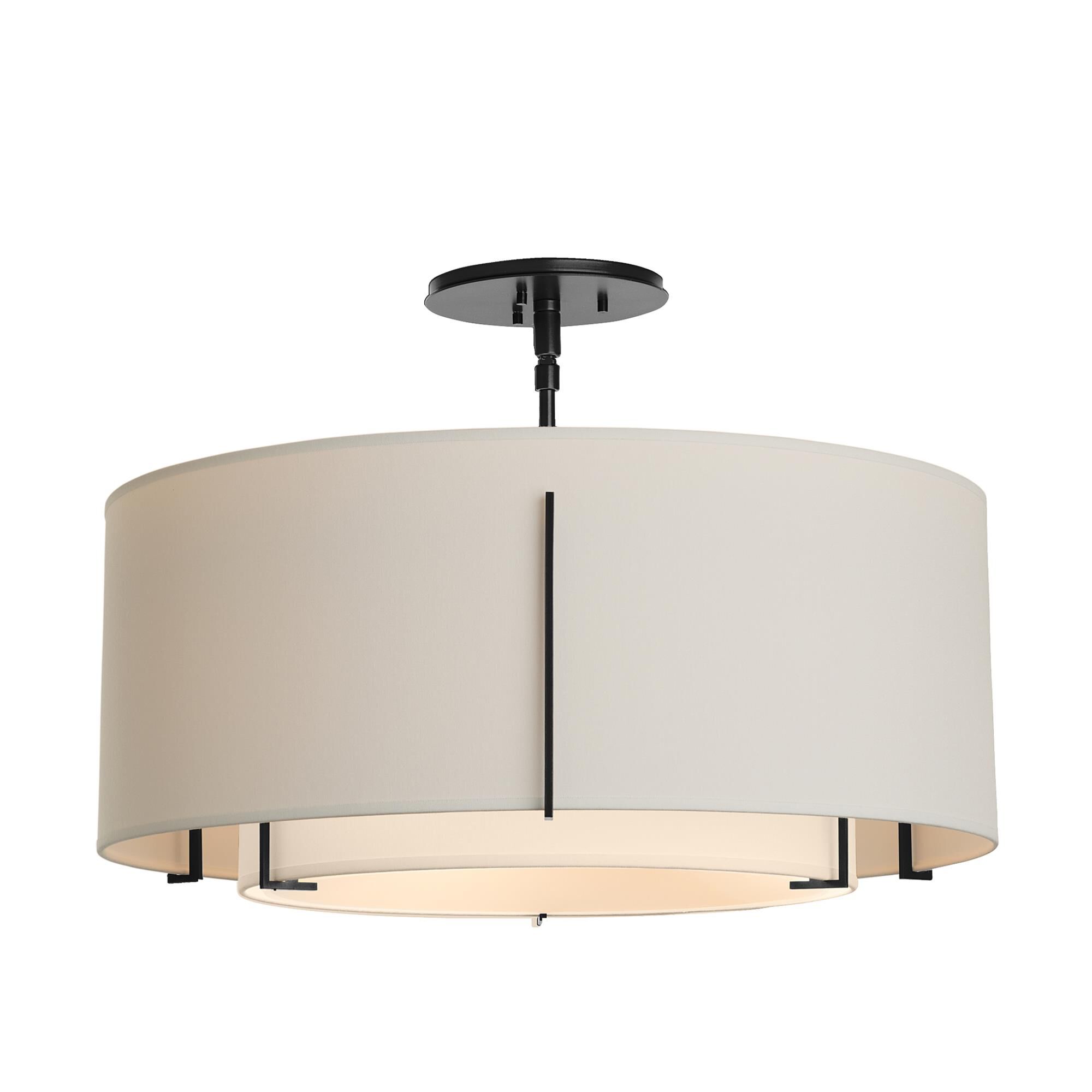 Exos 22 Inch 3 Light Semi Flush Mount by Hubbardton Forge