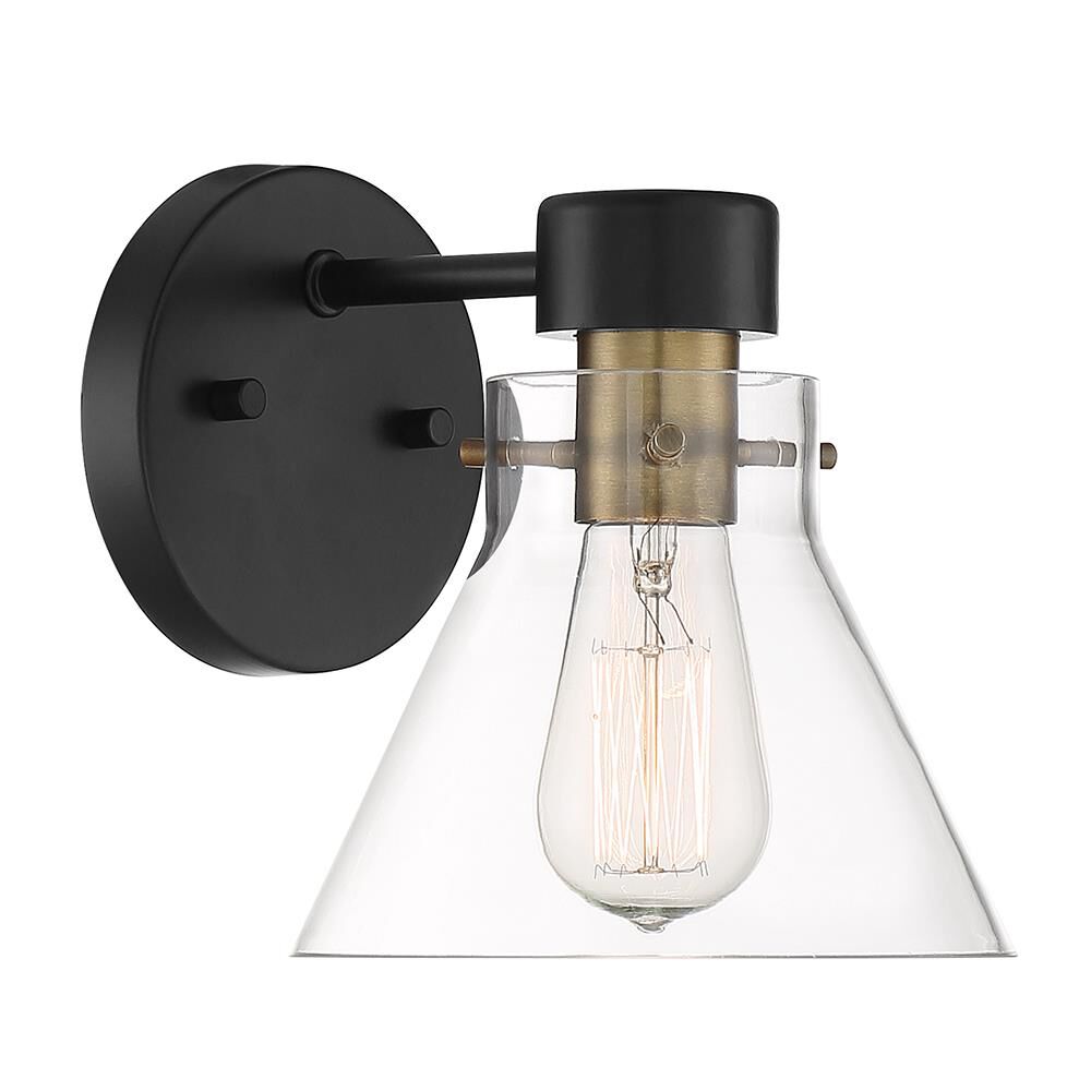 Shown in Matte Black finish and Clear glass