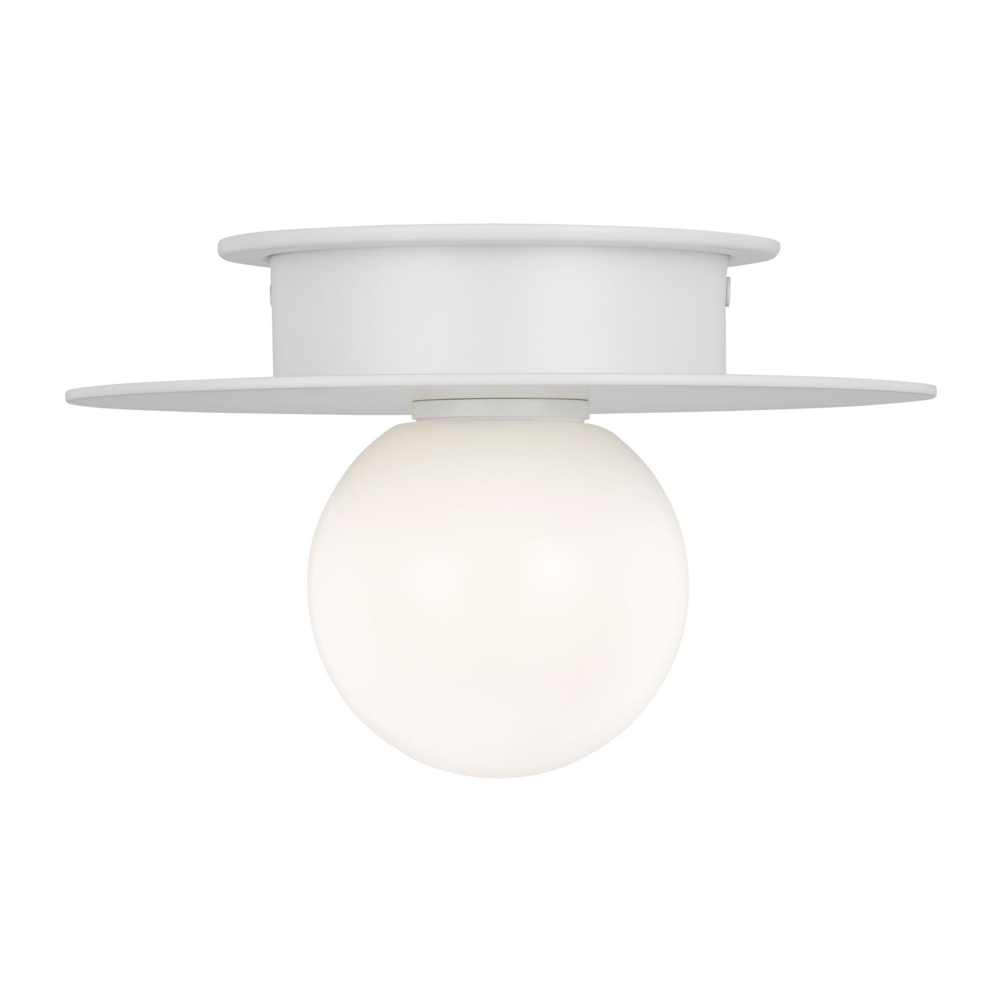 Shown in Matte White finish and Milk glass