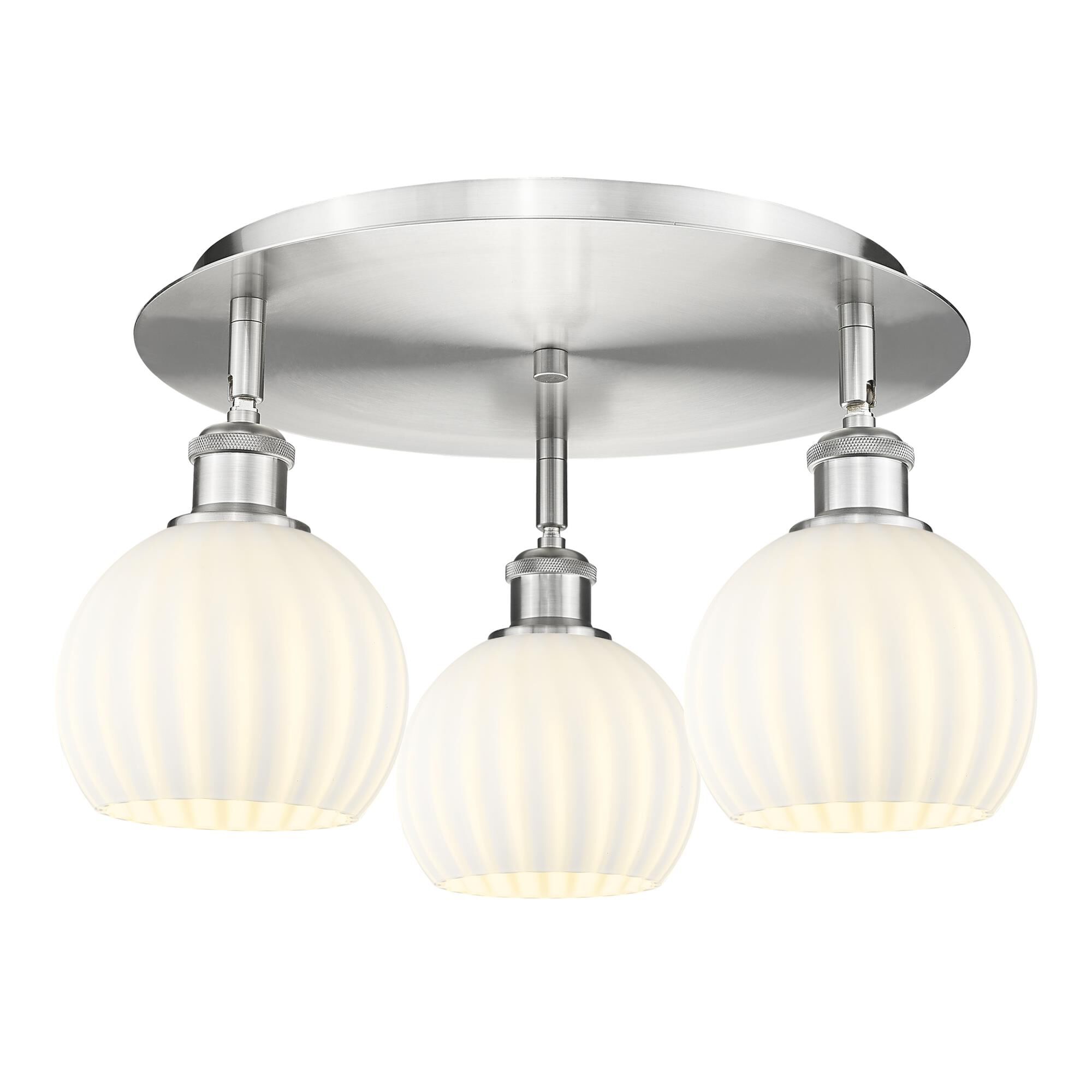 Bruno Marashlian White Venetian 18 Inch Flush Mount by Innovations Lighting