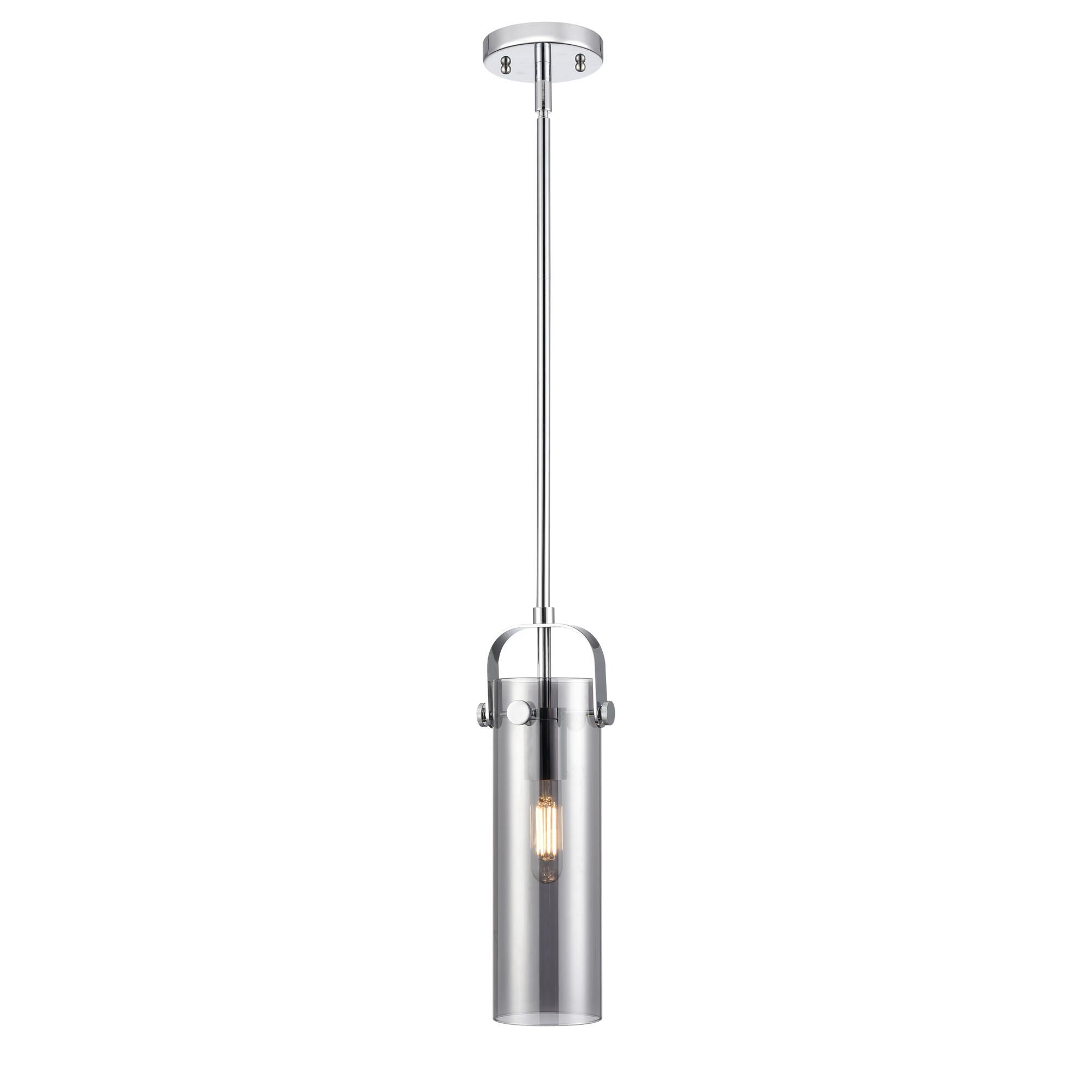 Shown in Polished Chrome finish and Plated Smoke glass and Plated Smoke Glass shade