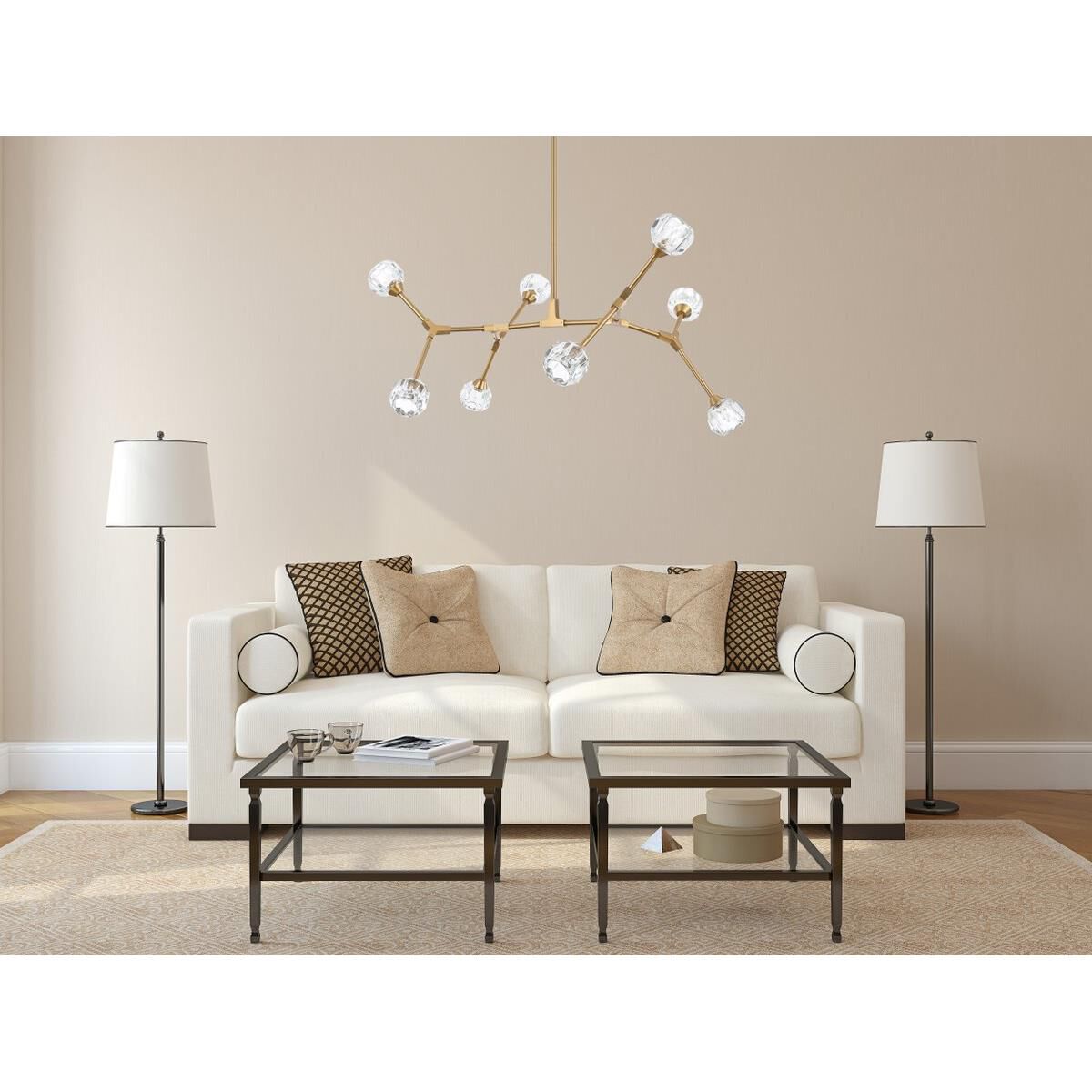 Zayne 45 Inch LED Large Pendant by Elegant Lighting